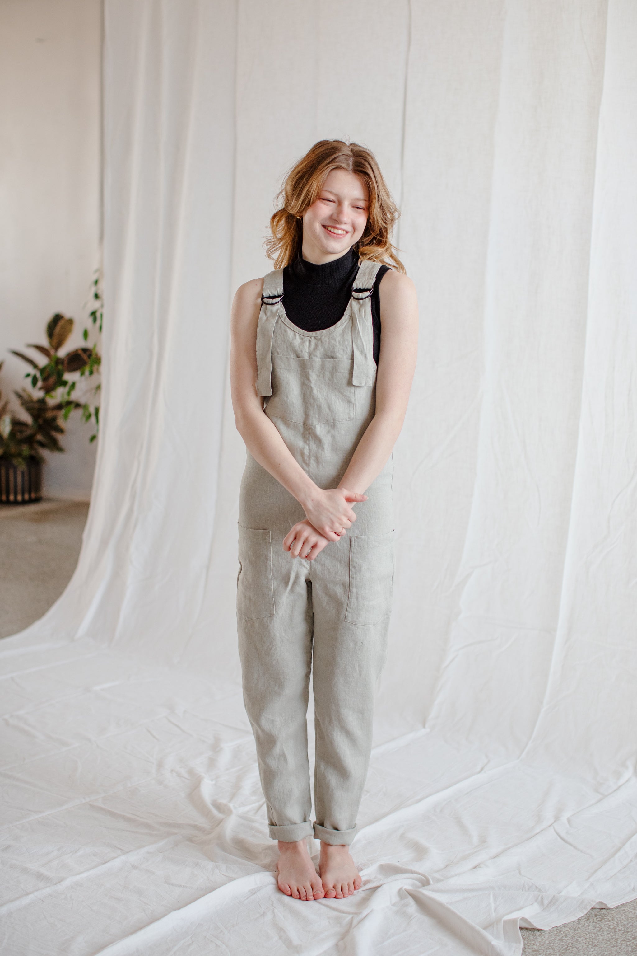 Cross-Back Dungaree V2 (Ready to Ship) - cedarandvine