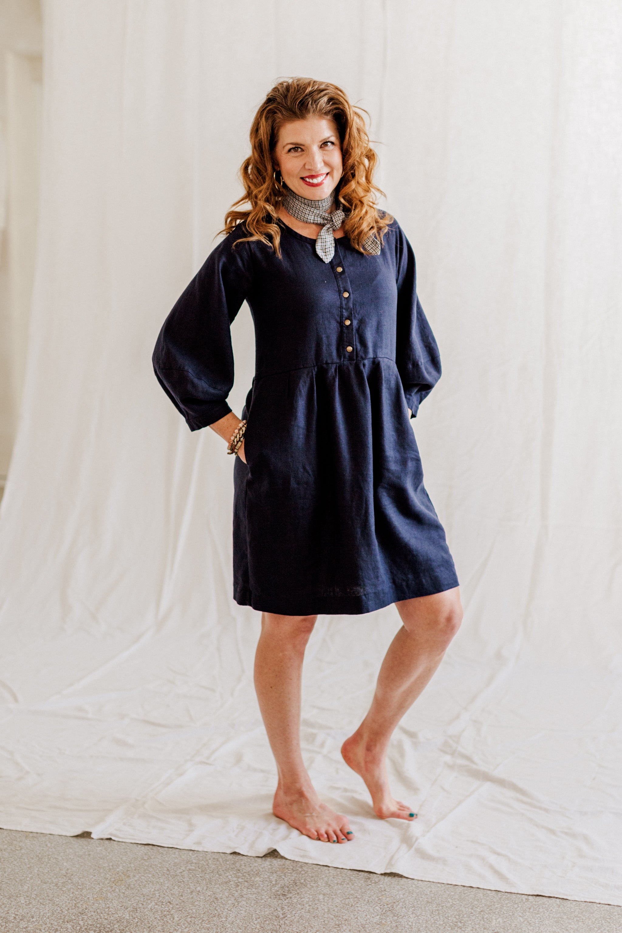 Plaid Linen Neck Tie - cedarandvine