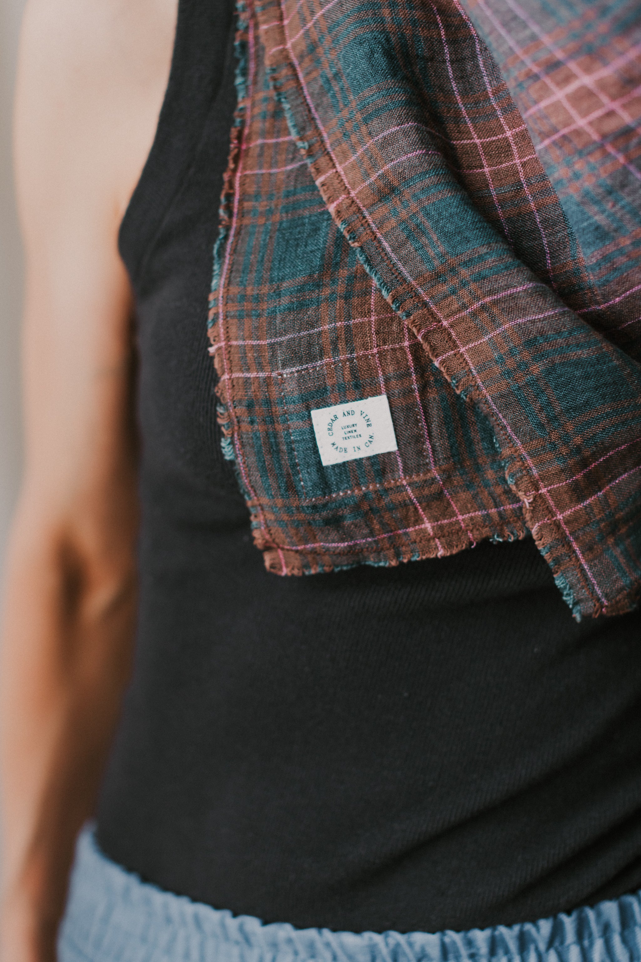 Plaid Love Note Scarf