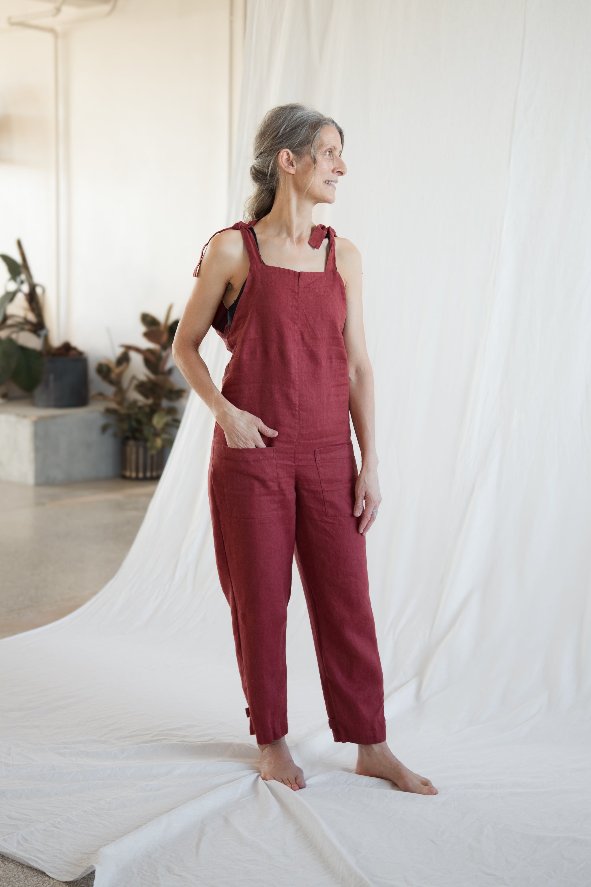 Linen Romper - cedarandvine
