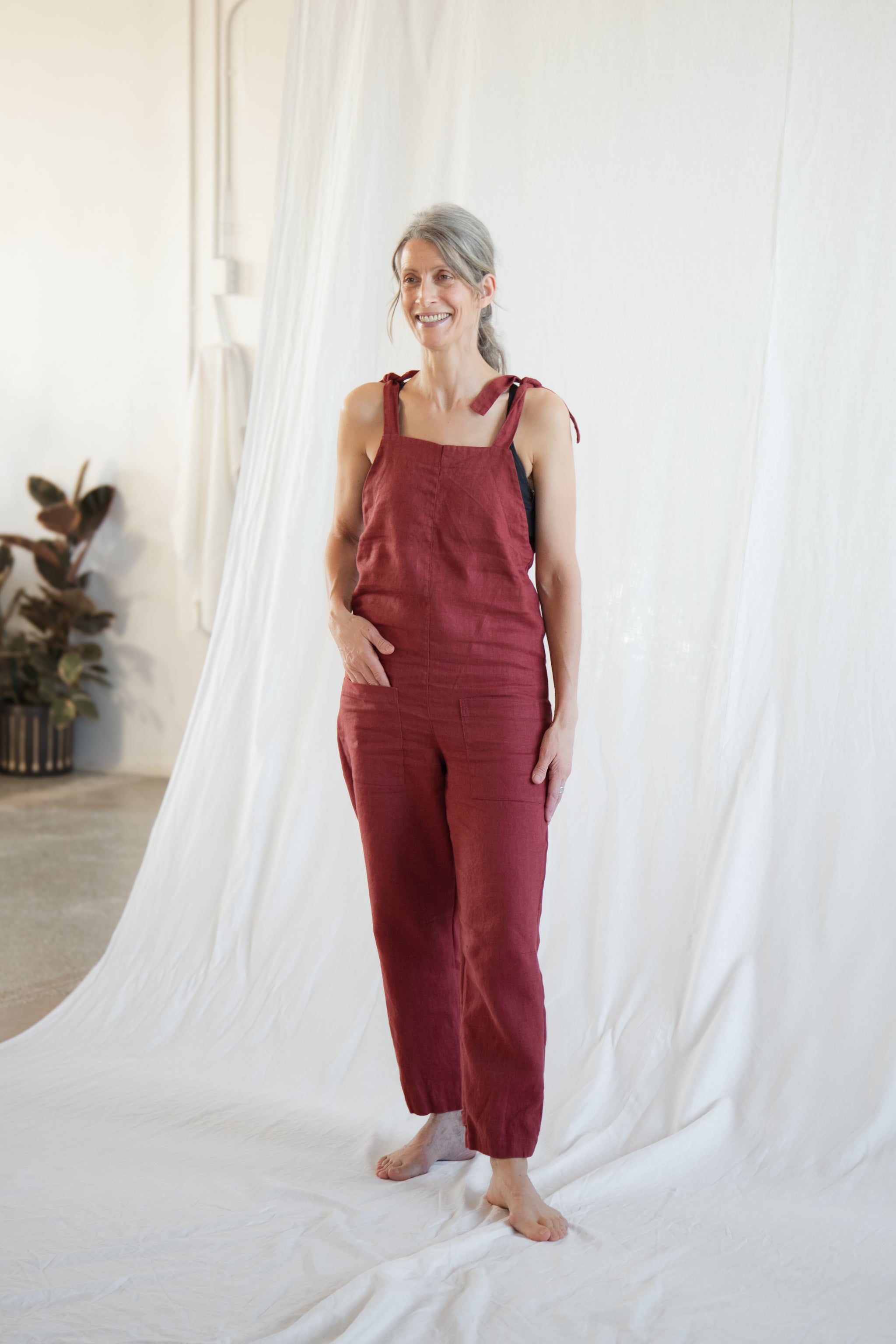 Linen Romper - cedarandvine