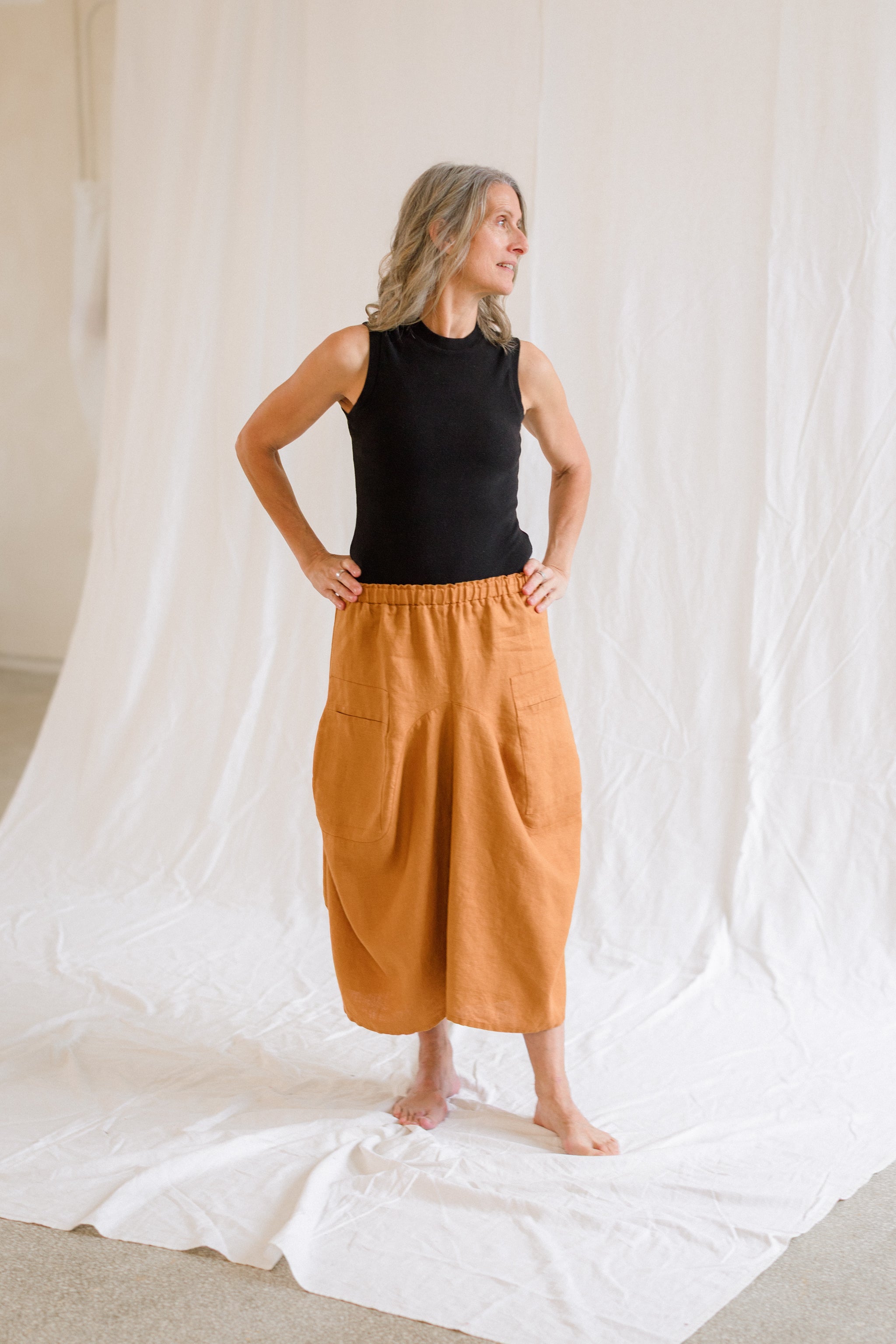 Golden || Linen Fabric