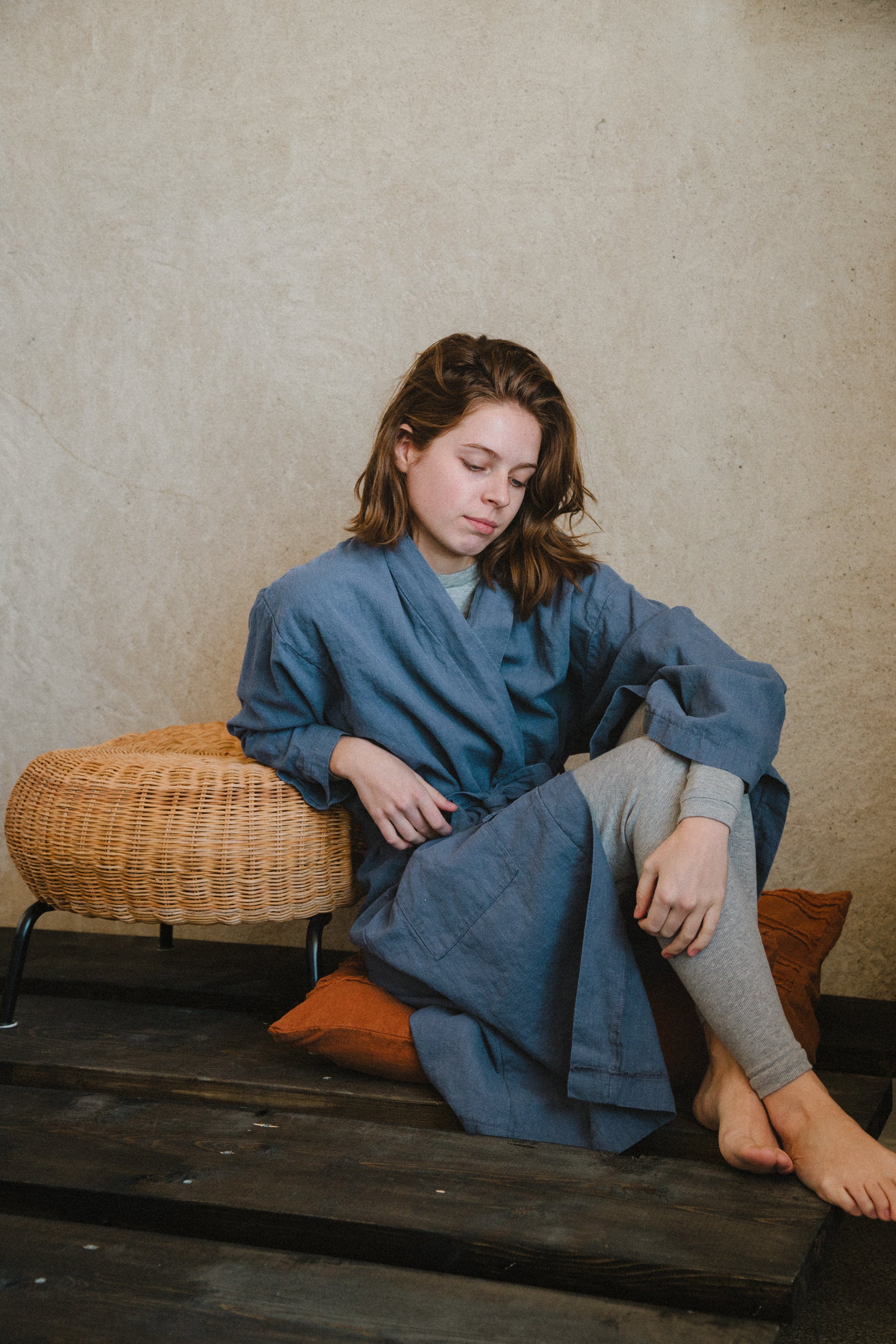 Linen Robe (Ready-To-Ship) - cedarandvine