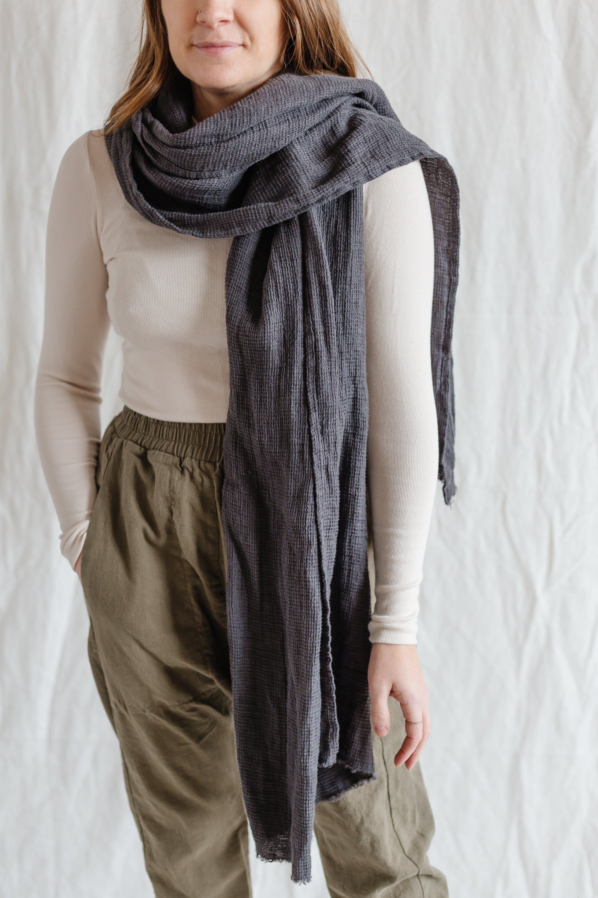 Waffle Scarf - cedarandvine