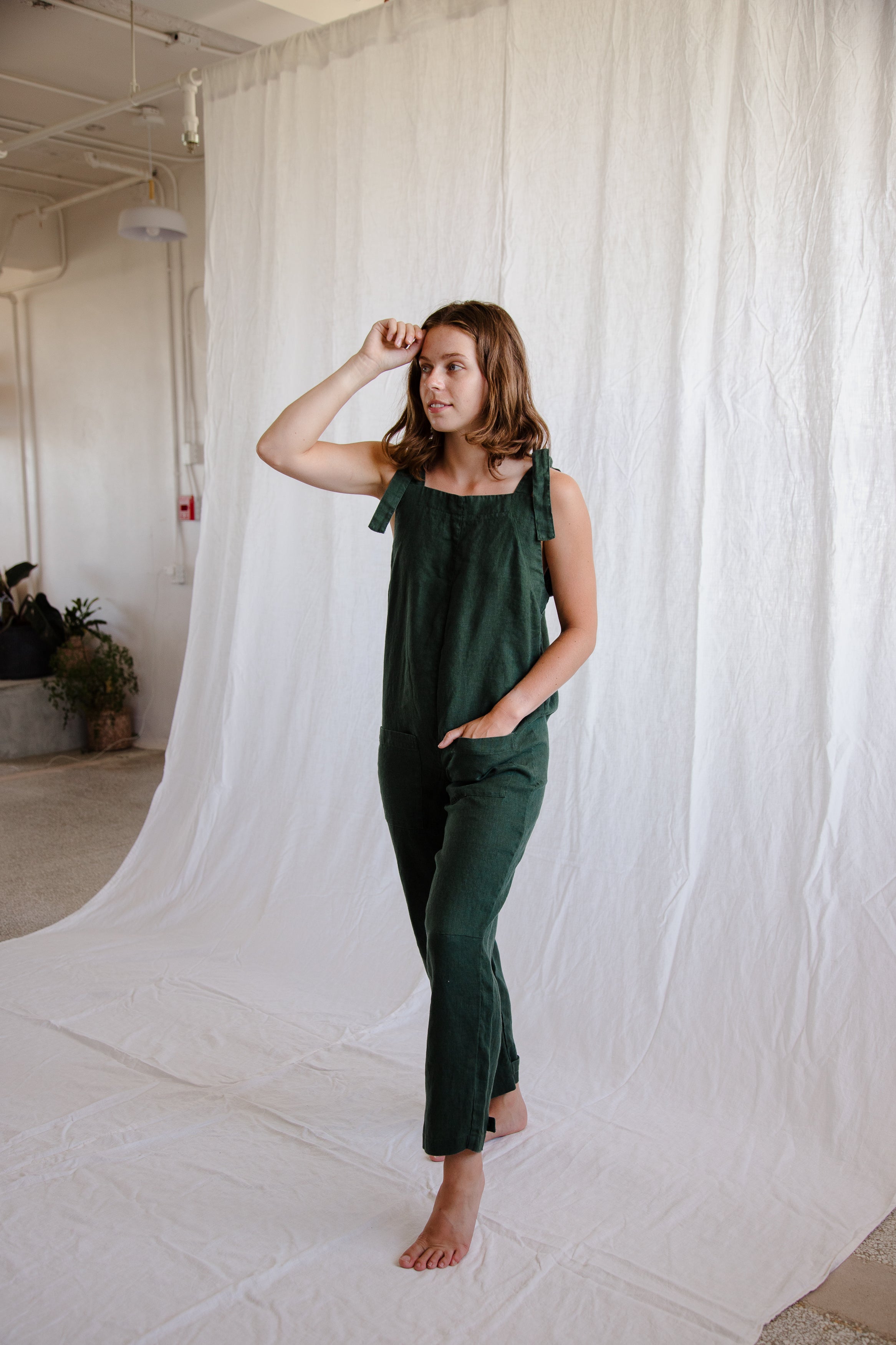 Linen Romper - cedarandvine