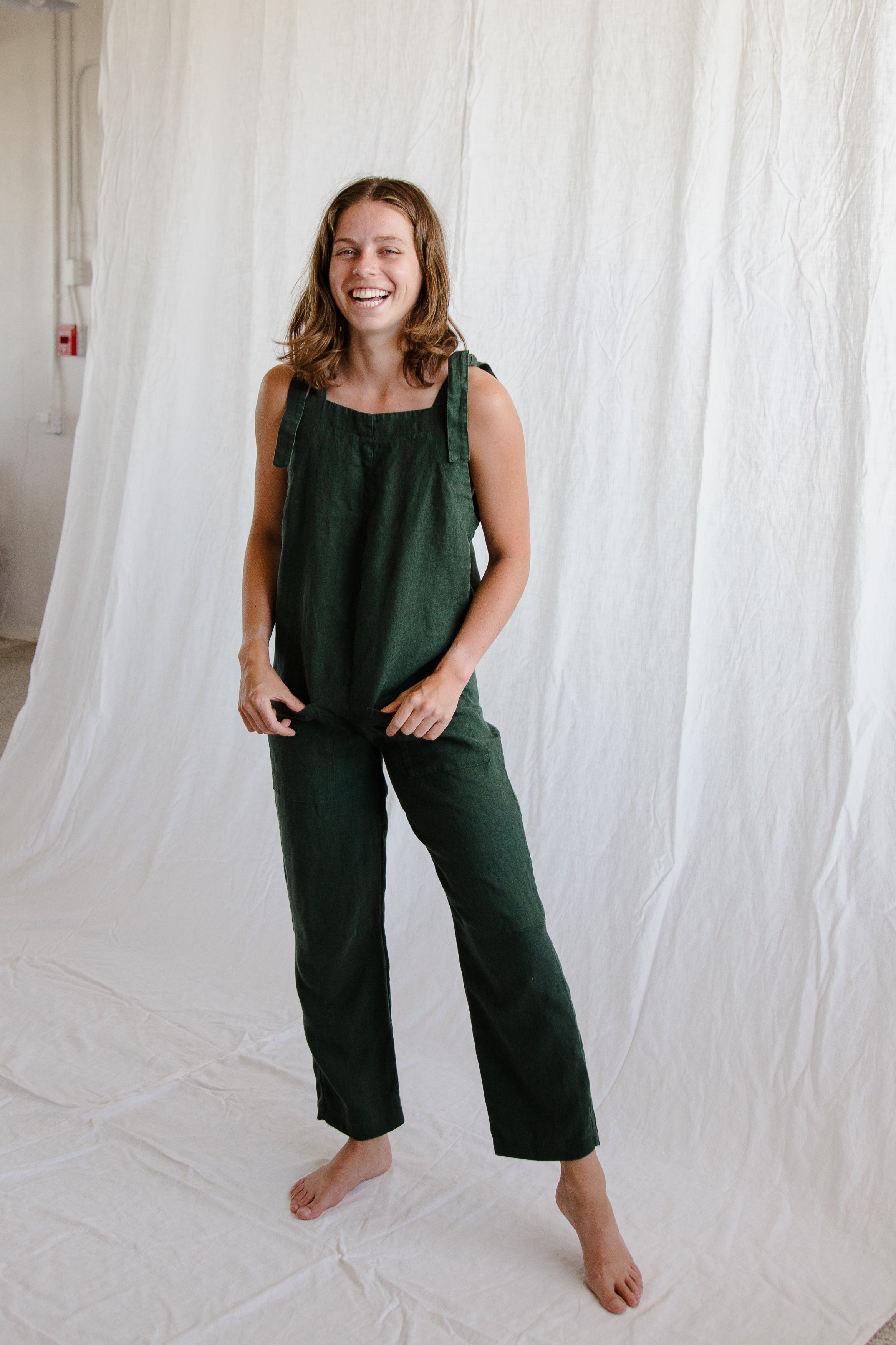 Linen Romper - cedarandvine