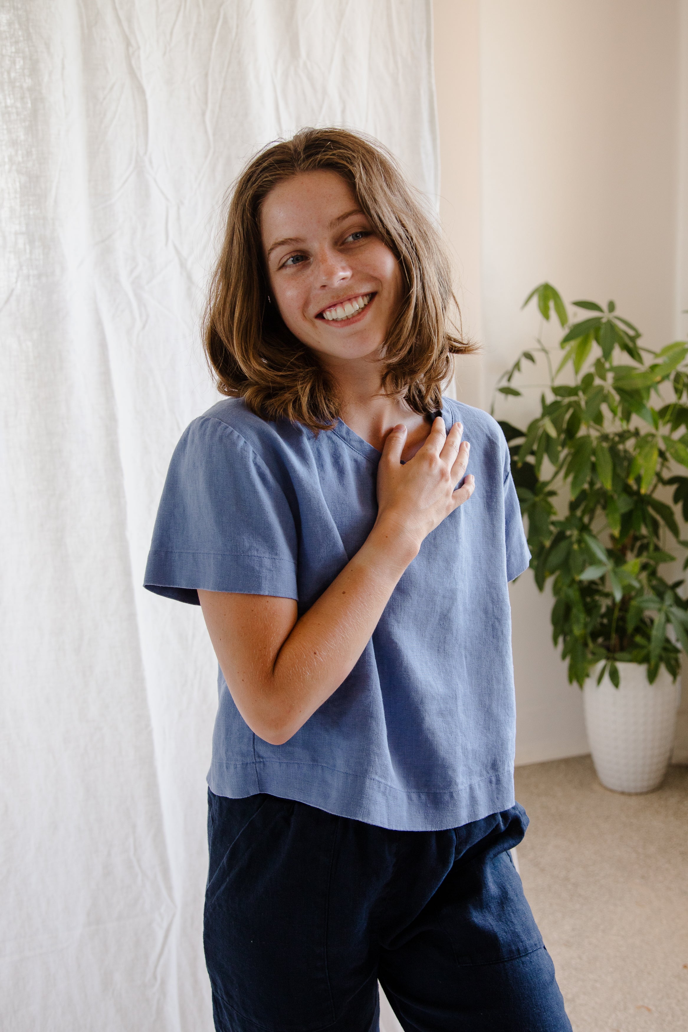 Everyday Linen Tee (Ready to Ship) - cedarandvine