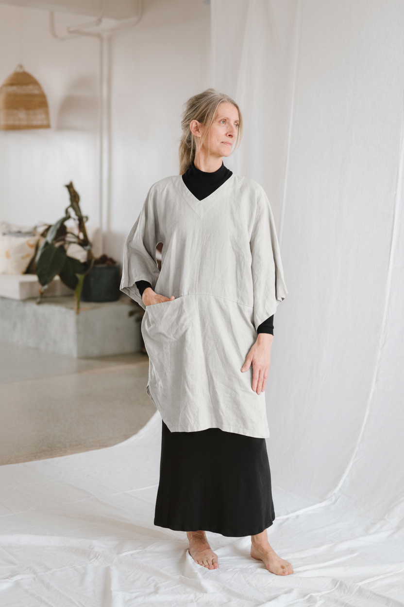 Snow || Linen Fabric
