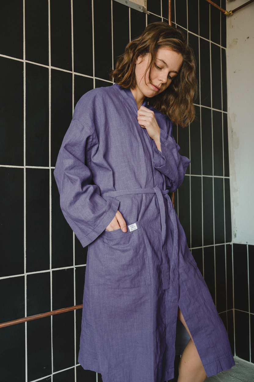 Linen Robe - cedarandvine