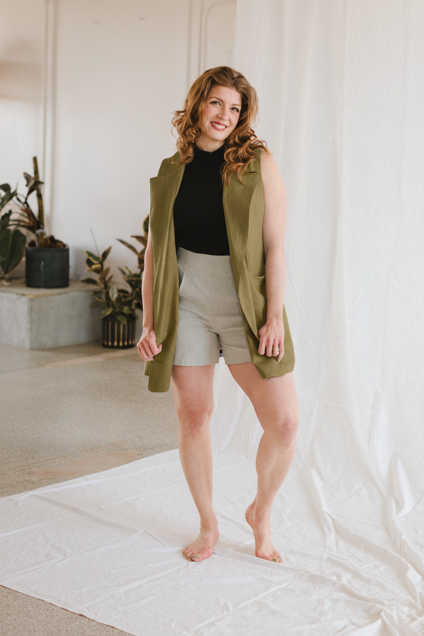 Linen Vest - cedarandvine