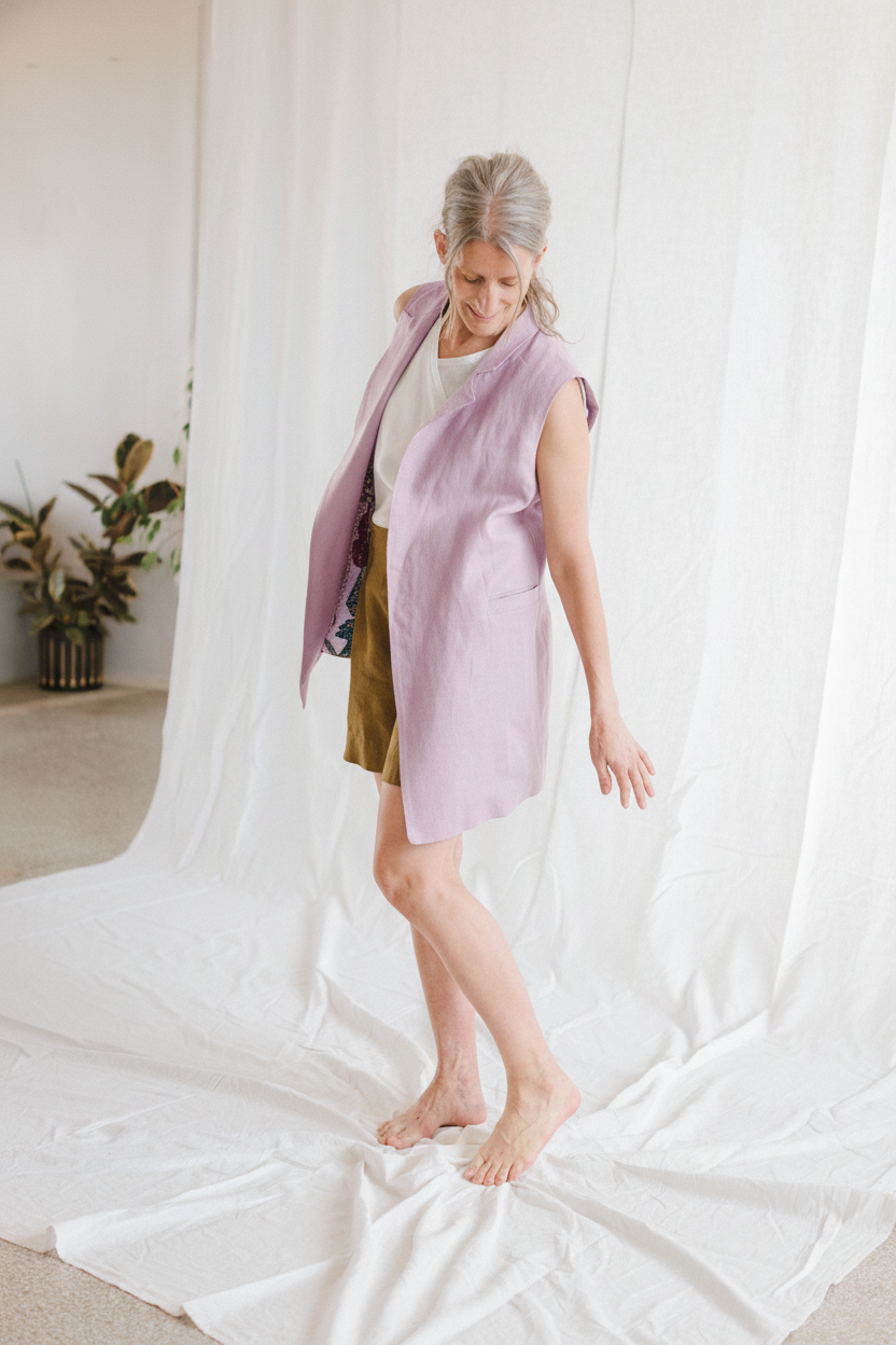 Linen Vest - cedarandvine