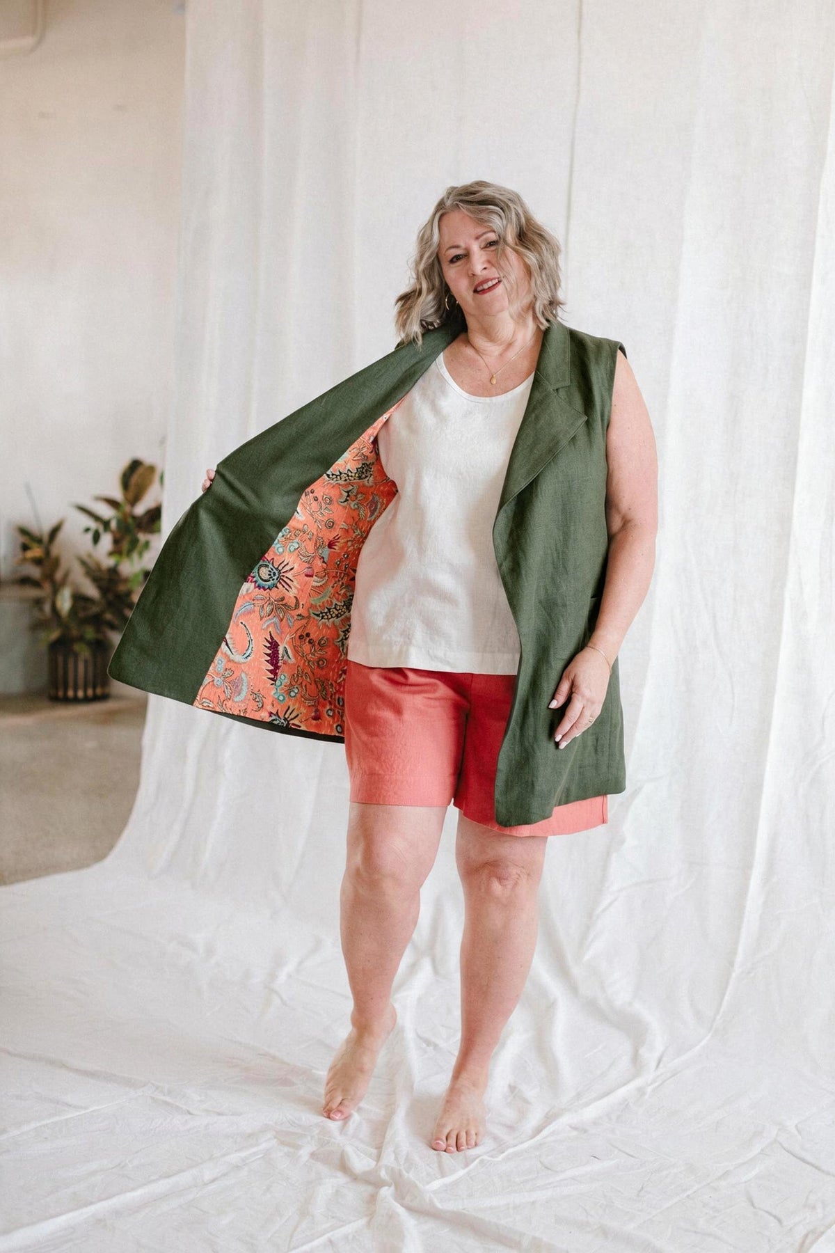 Linen Vest - cedarandvine