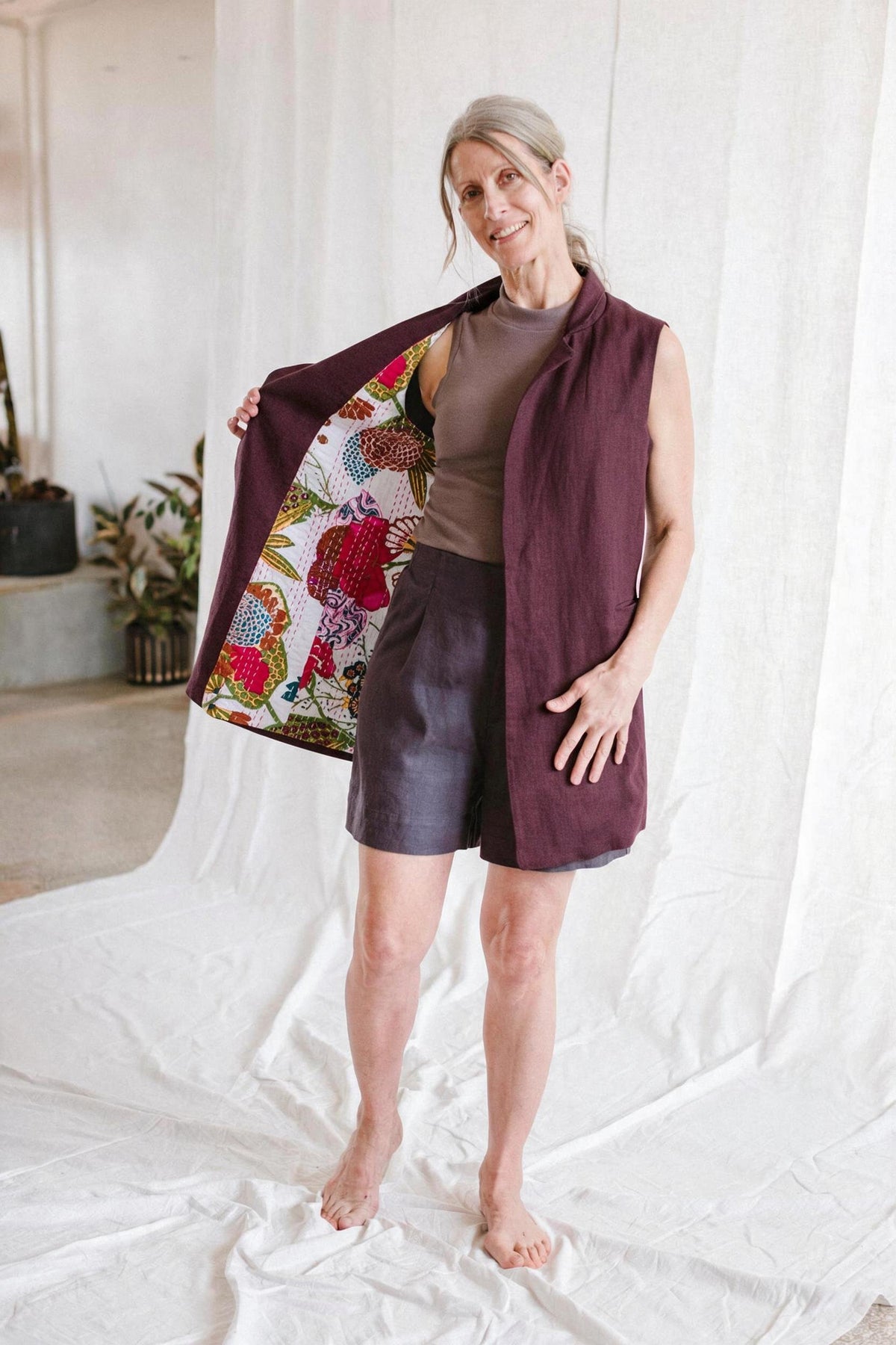 Linen Vest - cedarandvine