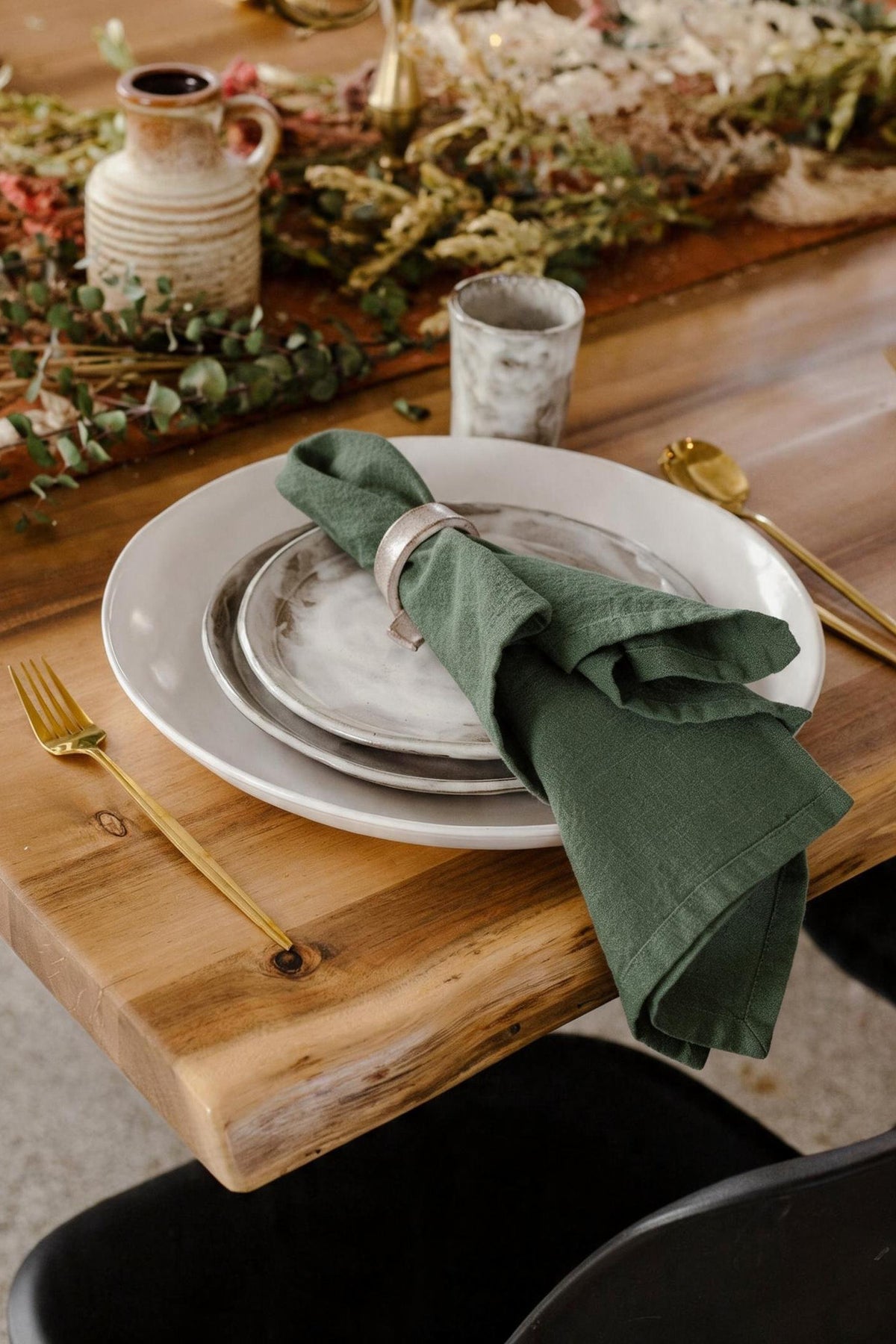 Artist Feature || Clay People Napkin Rings x Linen Napkins