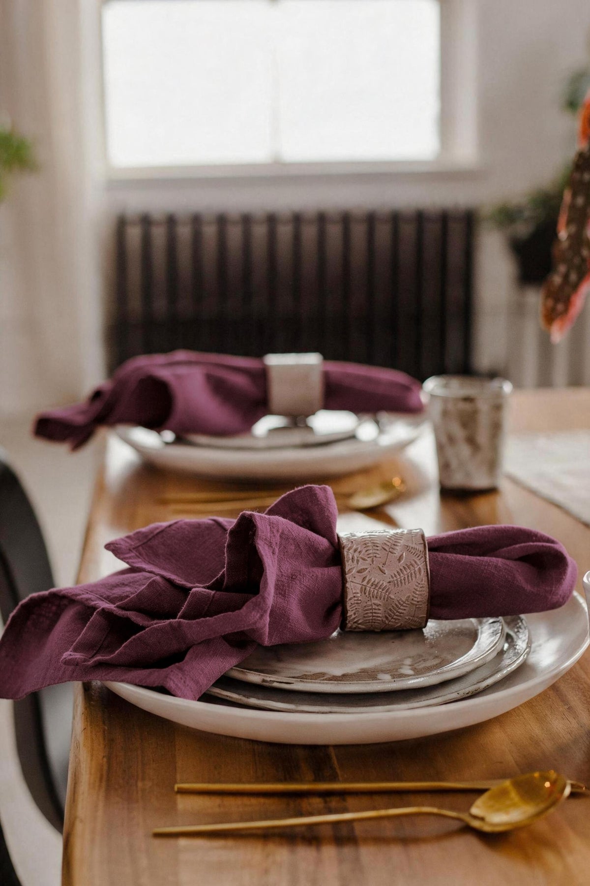 Artist Feature || Clay People Napkin Rings x Linen Napkins