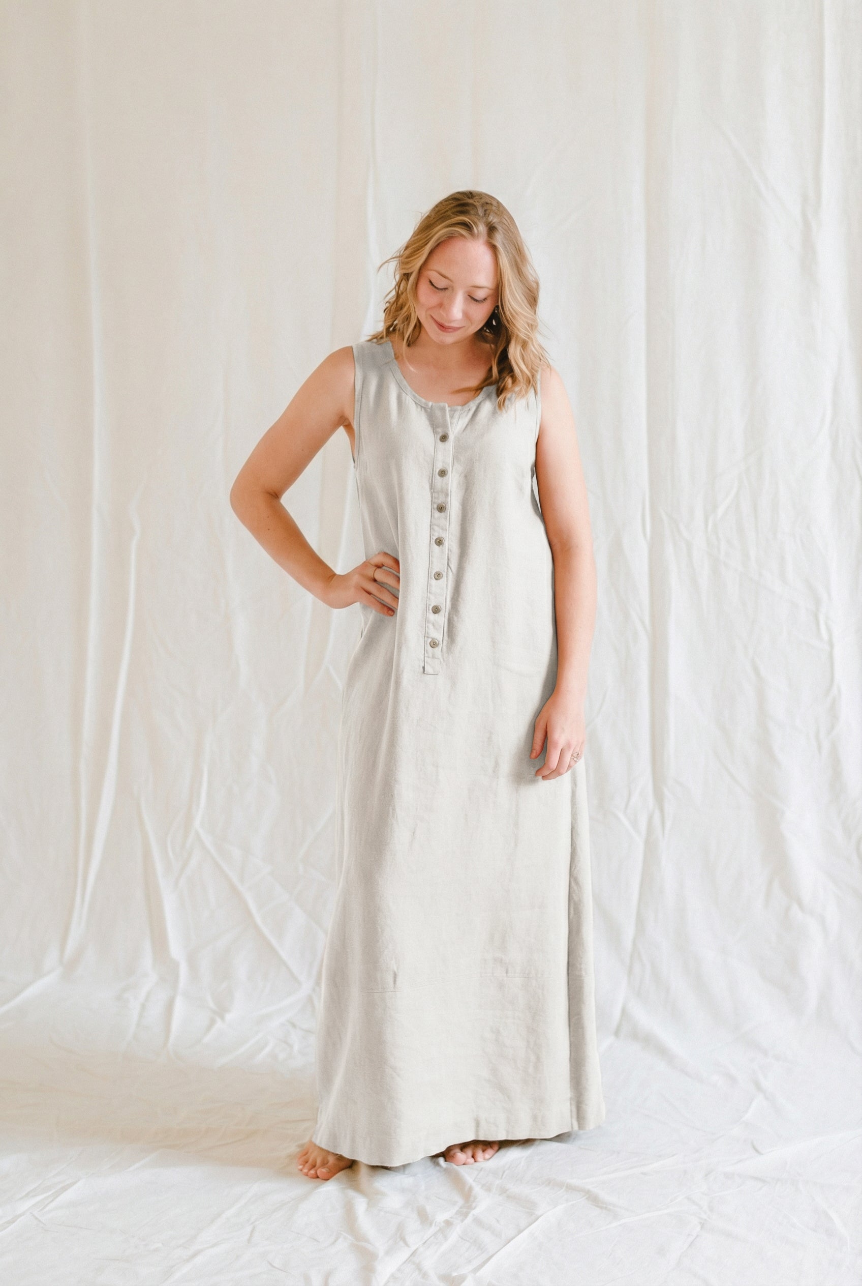 Snow || Linen Fabric