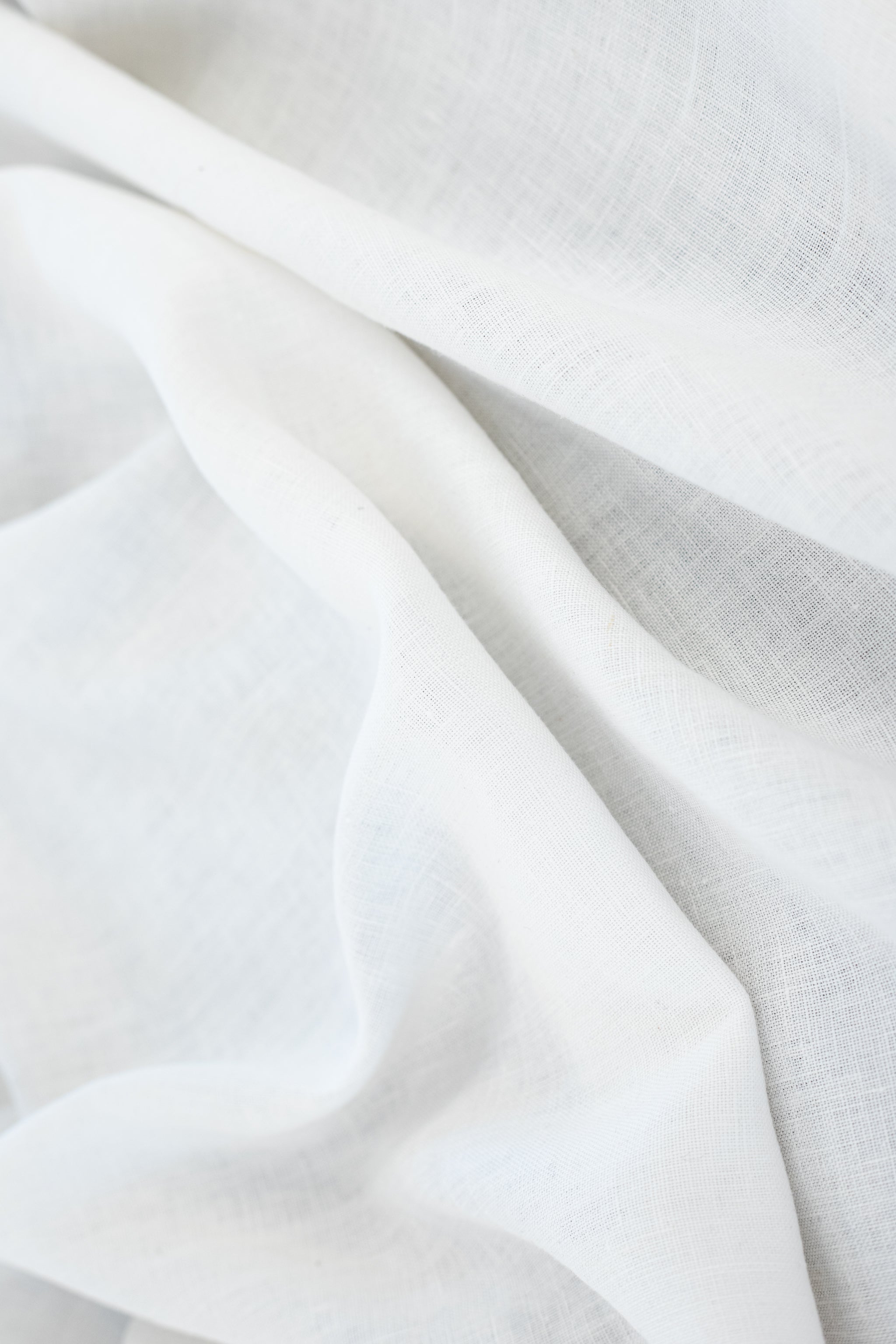 Snow || Linen Fabric