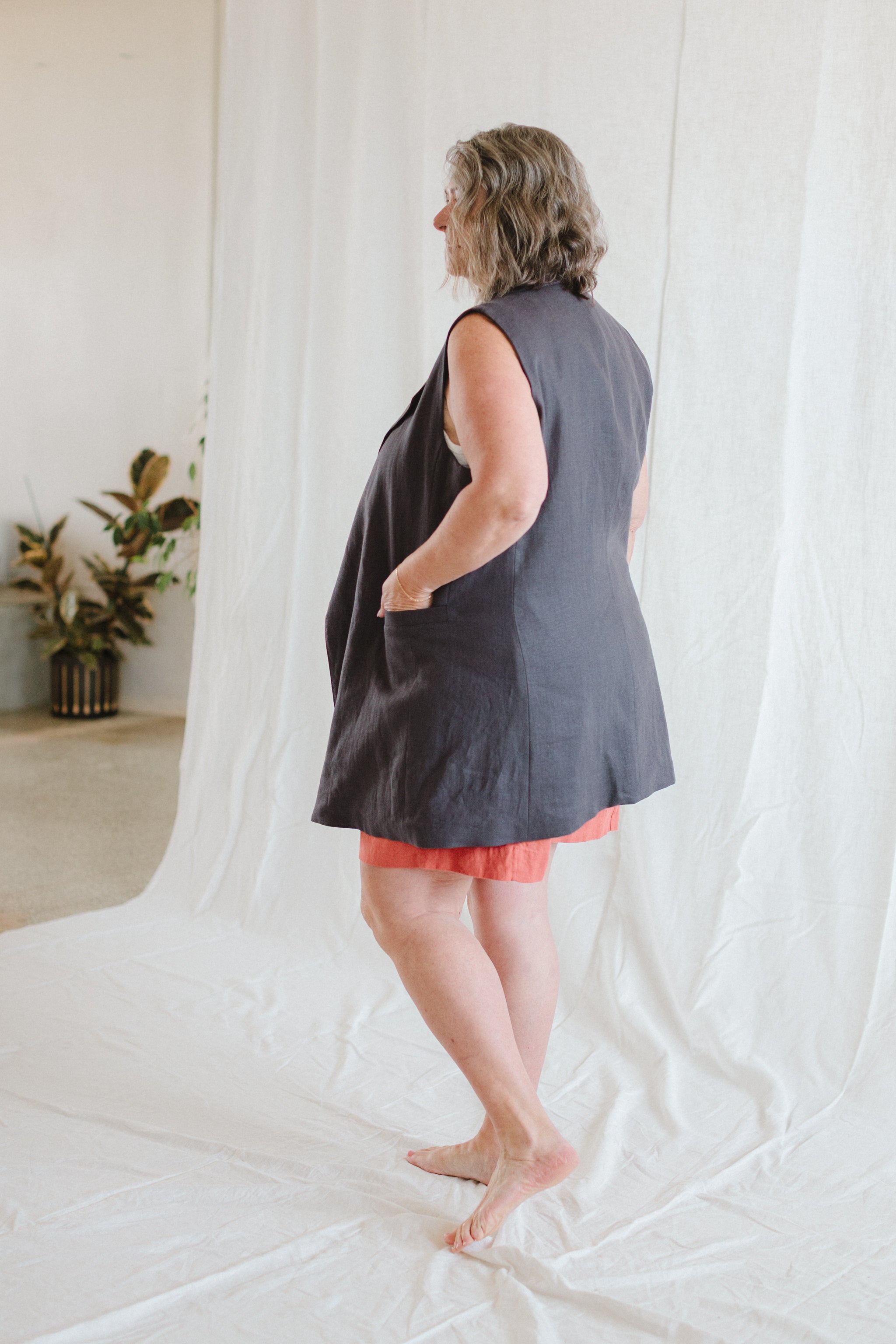 Linen Vest - cedarandvine