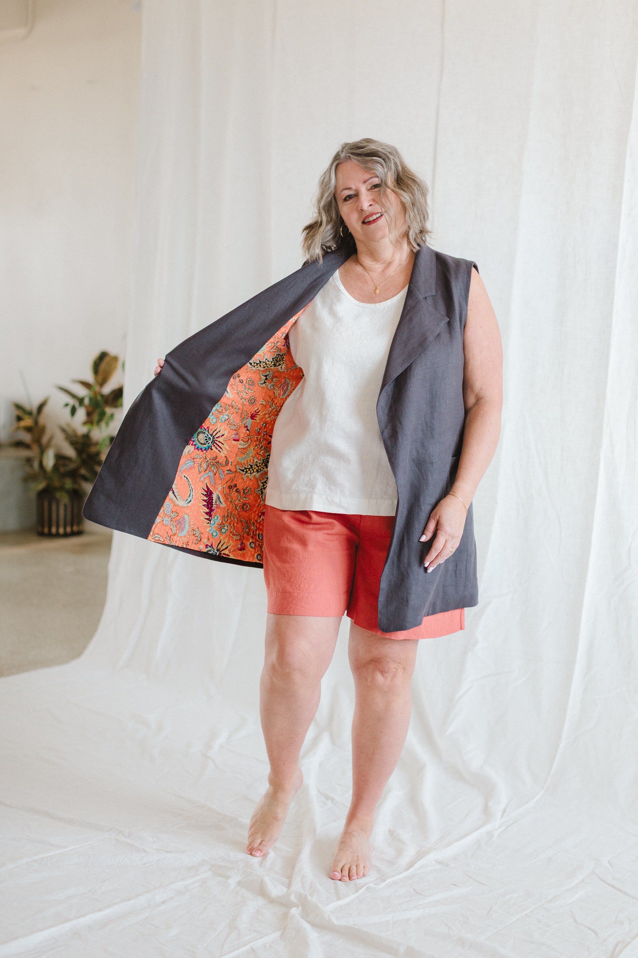 Linen Vest - cedarandvine