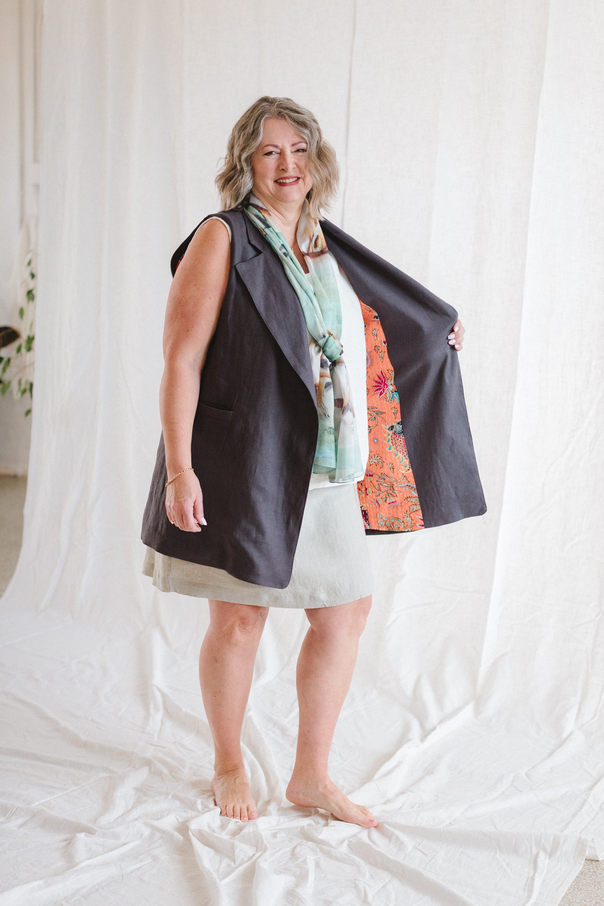 Linen Vest - cedarandvine