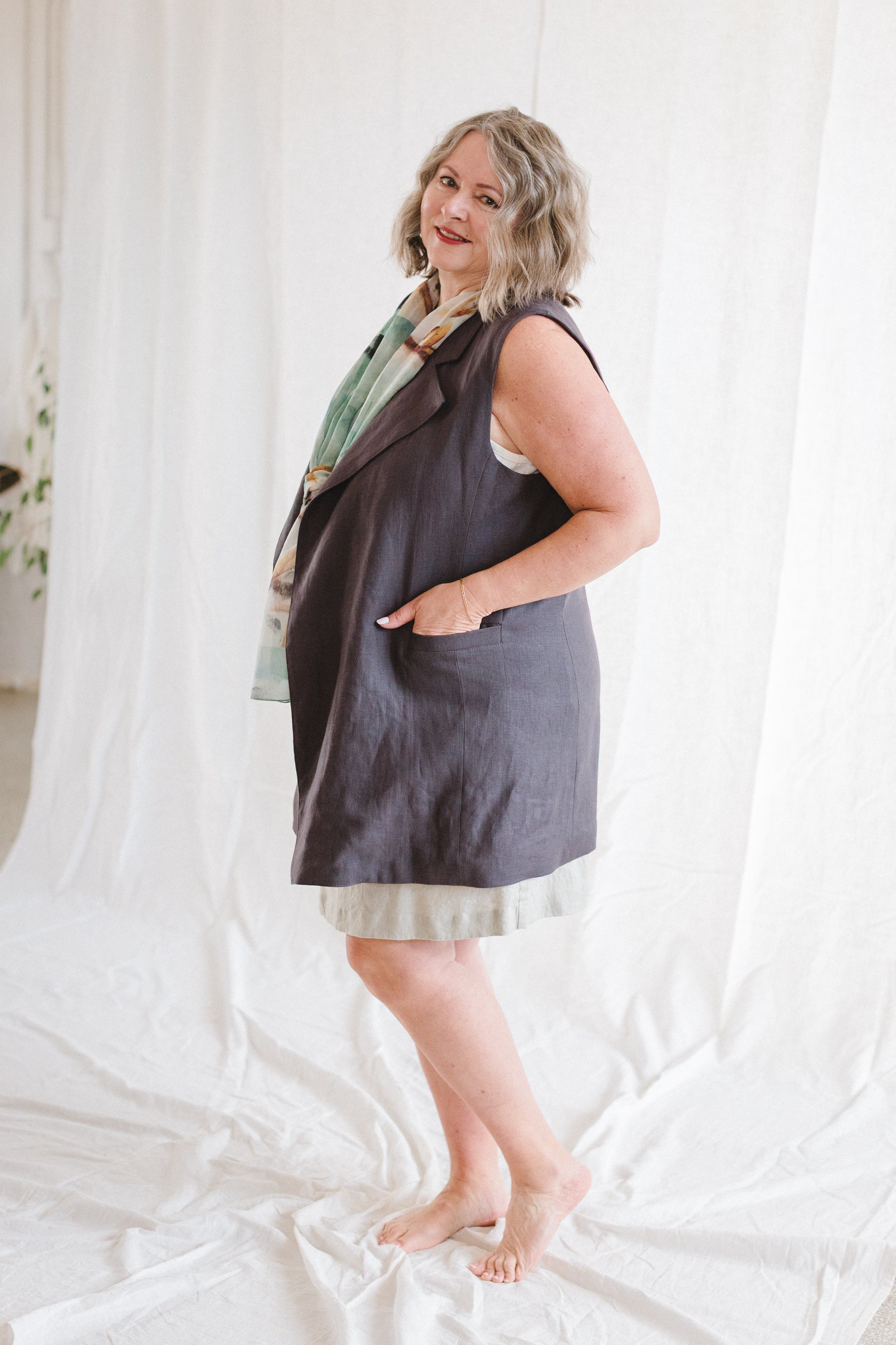 Linen Vest - cedarandvine