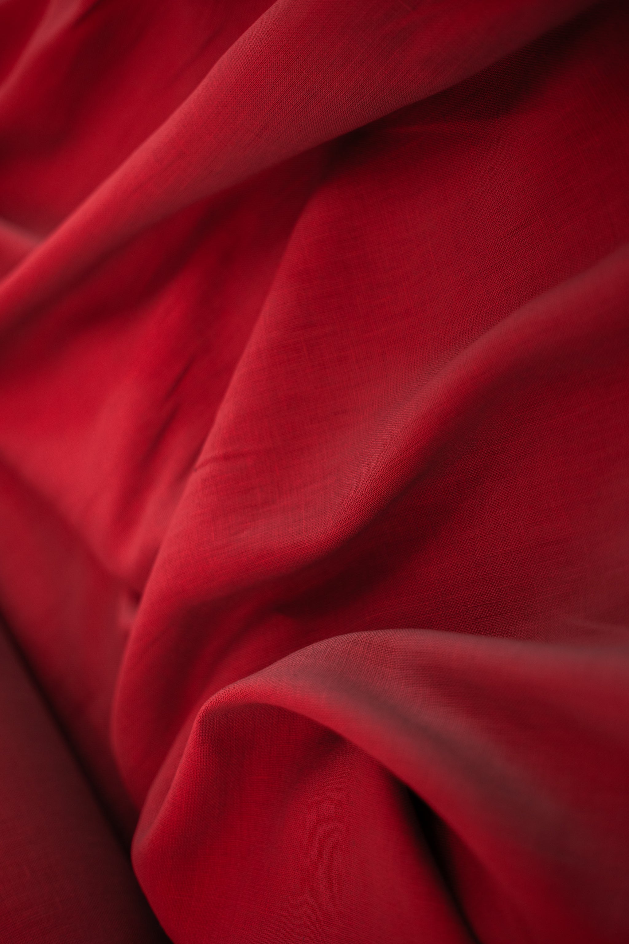 Strawberry || Linen Fabric