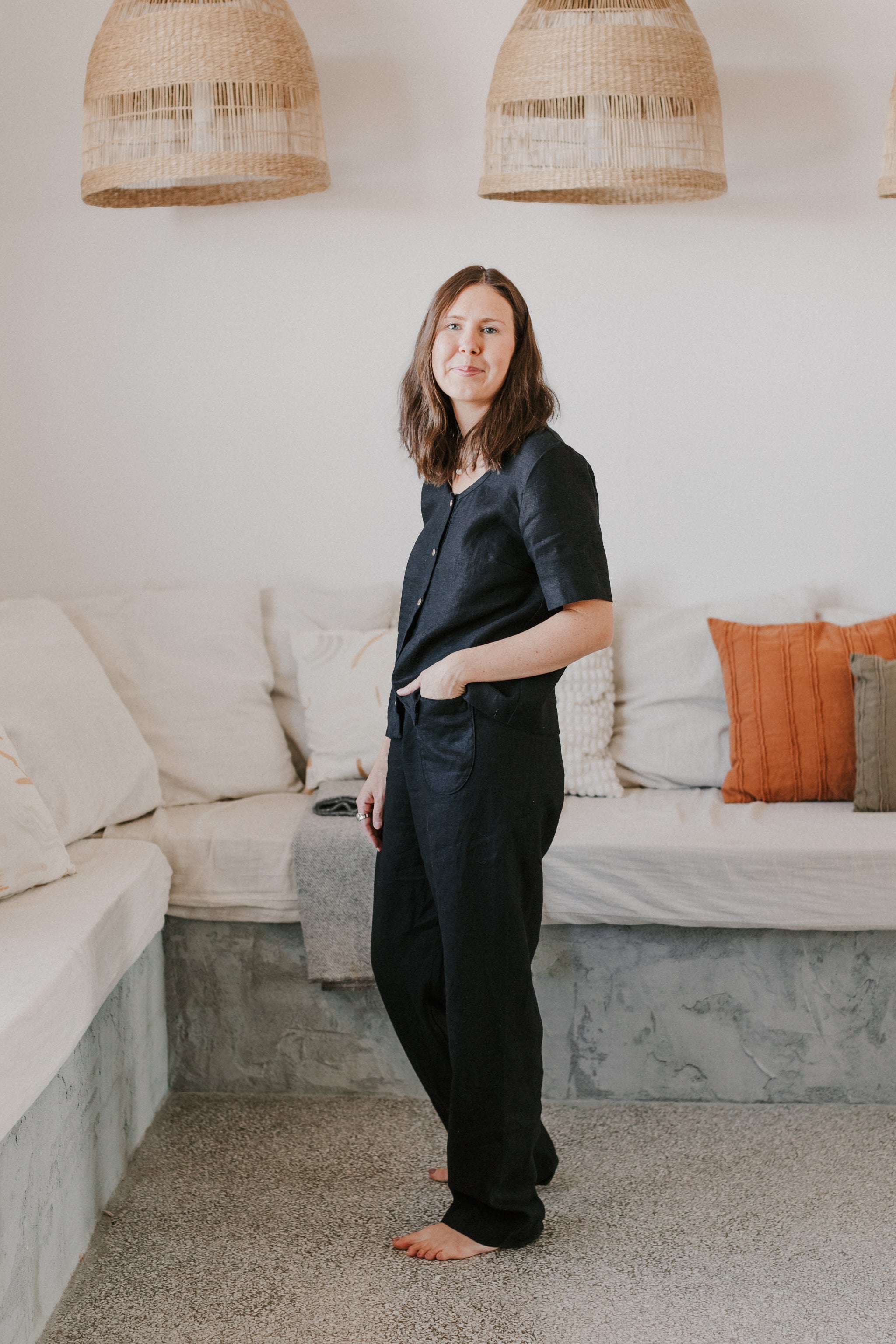 WINTER SAMPLE SALE || Sunday Top | Slate | Flawed & Customized XS - cedarandvine