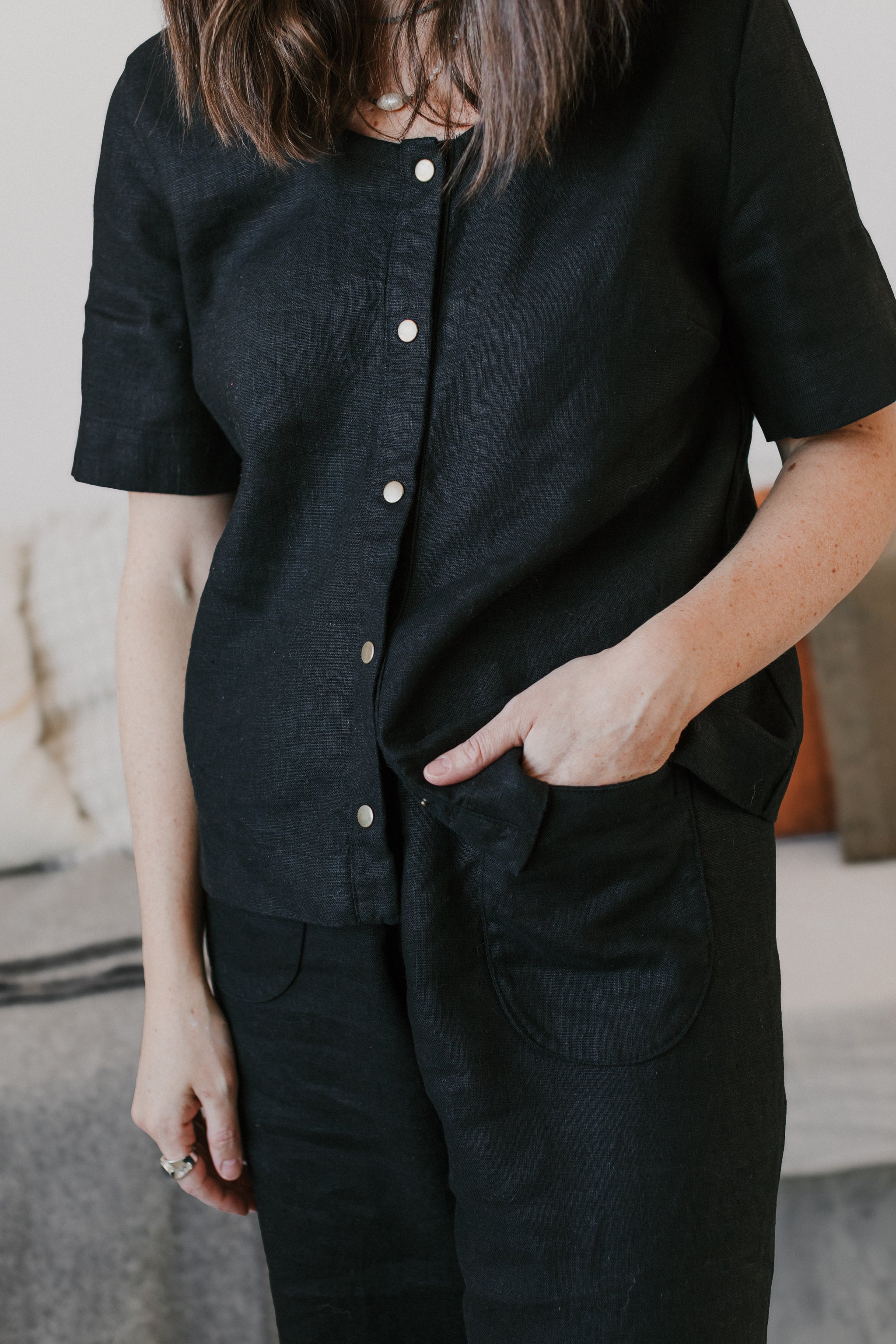 WINTER SAMPLE SALE || Sunday Top | Slate | Flawed & Customized XS - cedarandvine