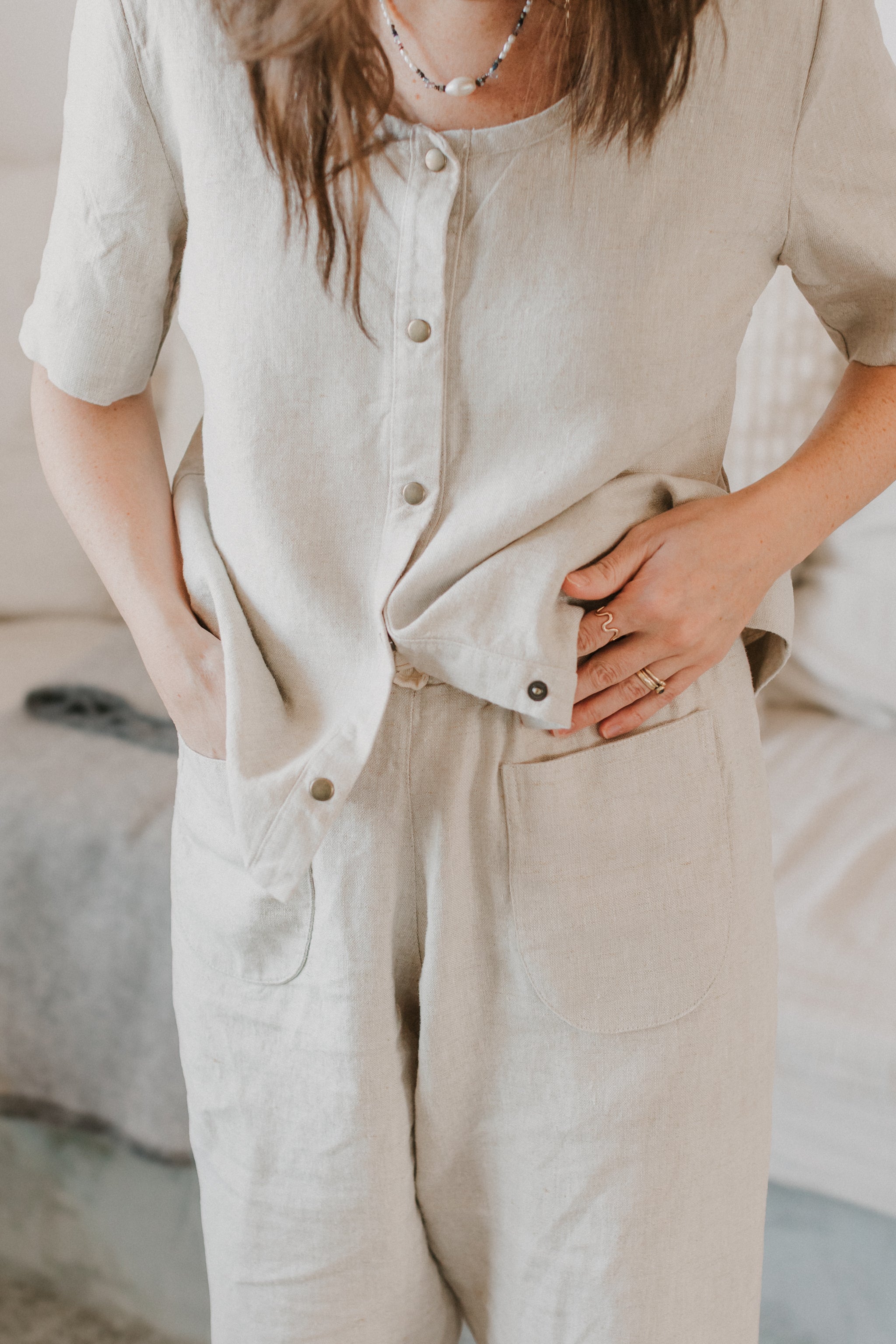 WINTER SAMPLE SALE || Sunday Top | Slate | Flawed & Customized XS - cedarandvine