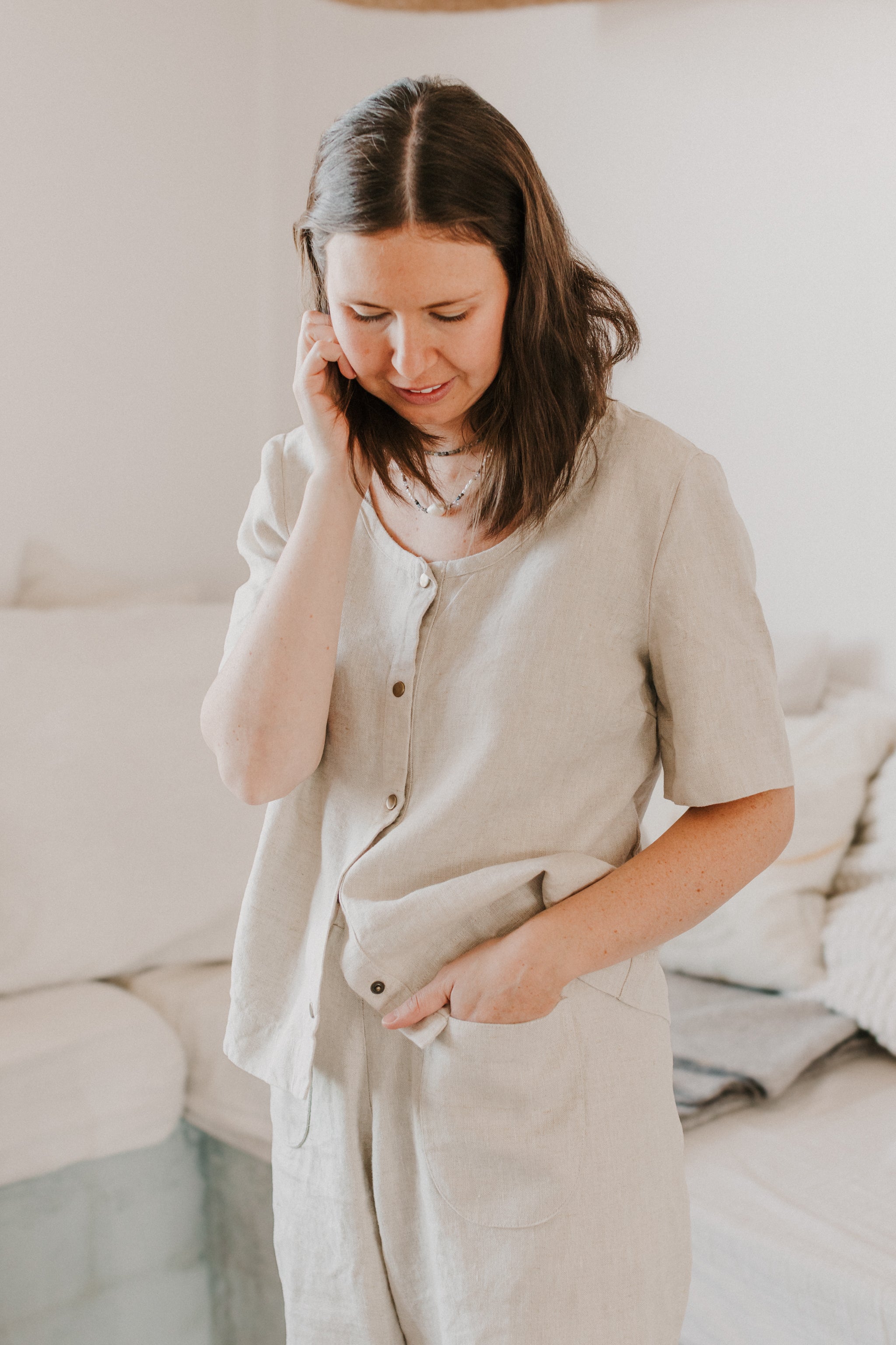 WINTER SAMPLE SALE || Sunday Top | Slate | Flawed & Customized XS - cedarandvine