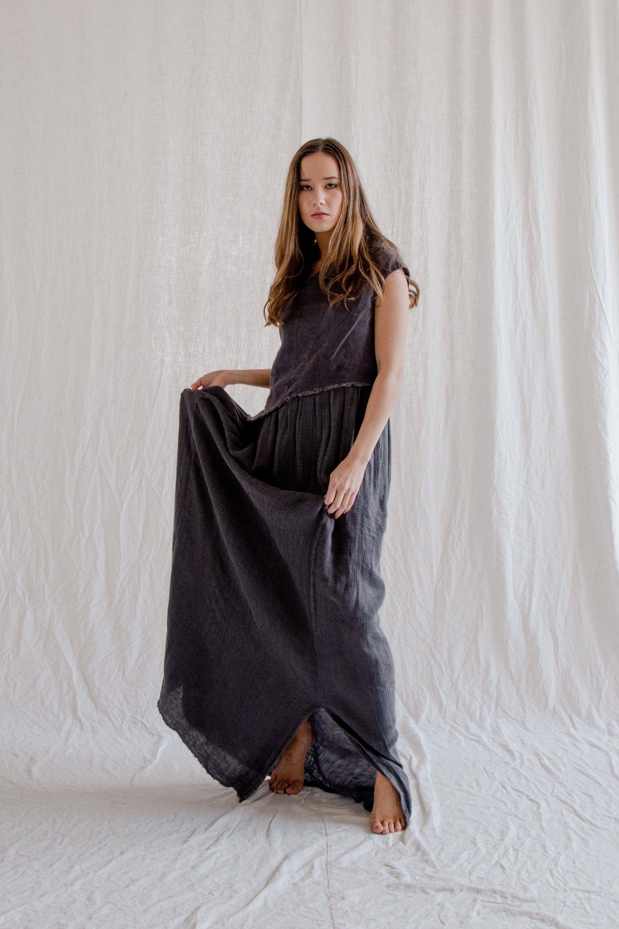 Linen Flow Dress - cedarandvine