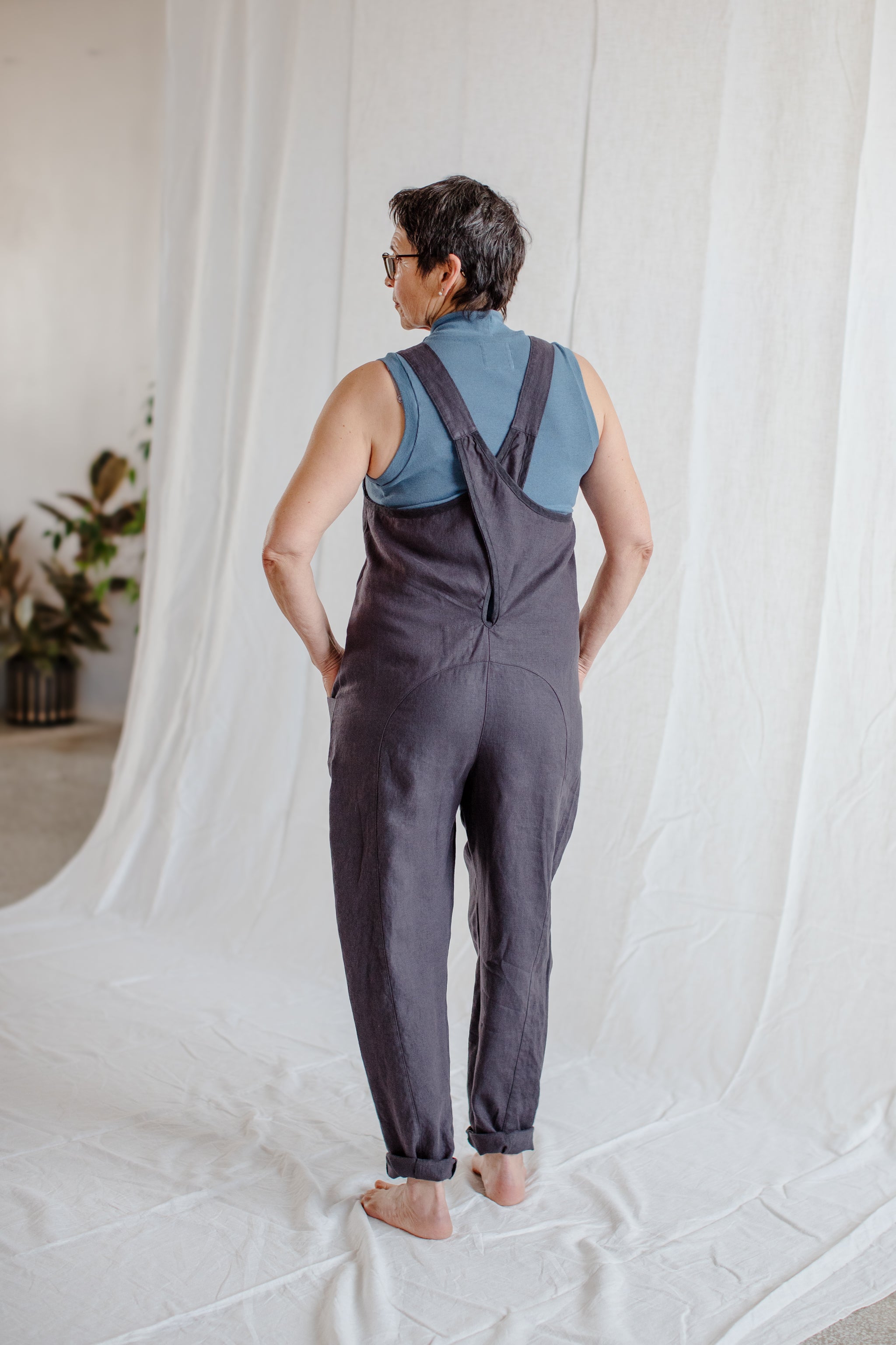 Cross-Back Dungaree V2 (Ready to Ship) - cedarandvine