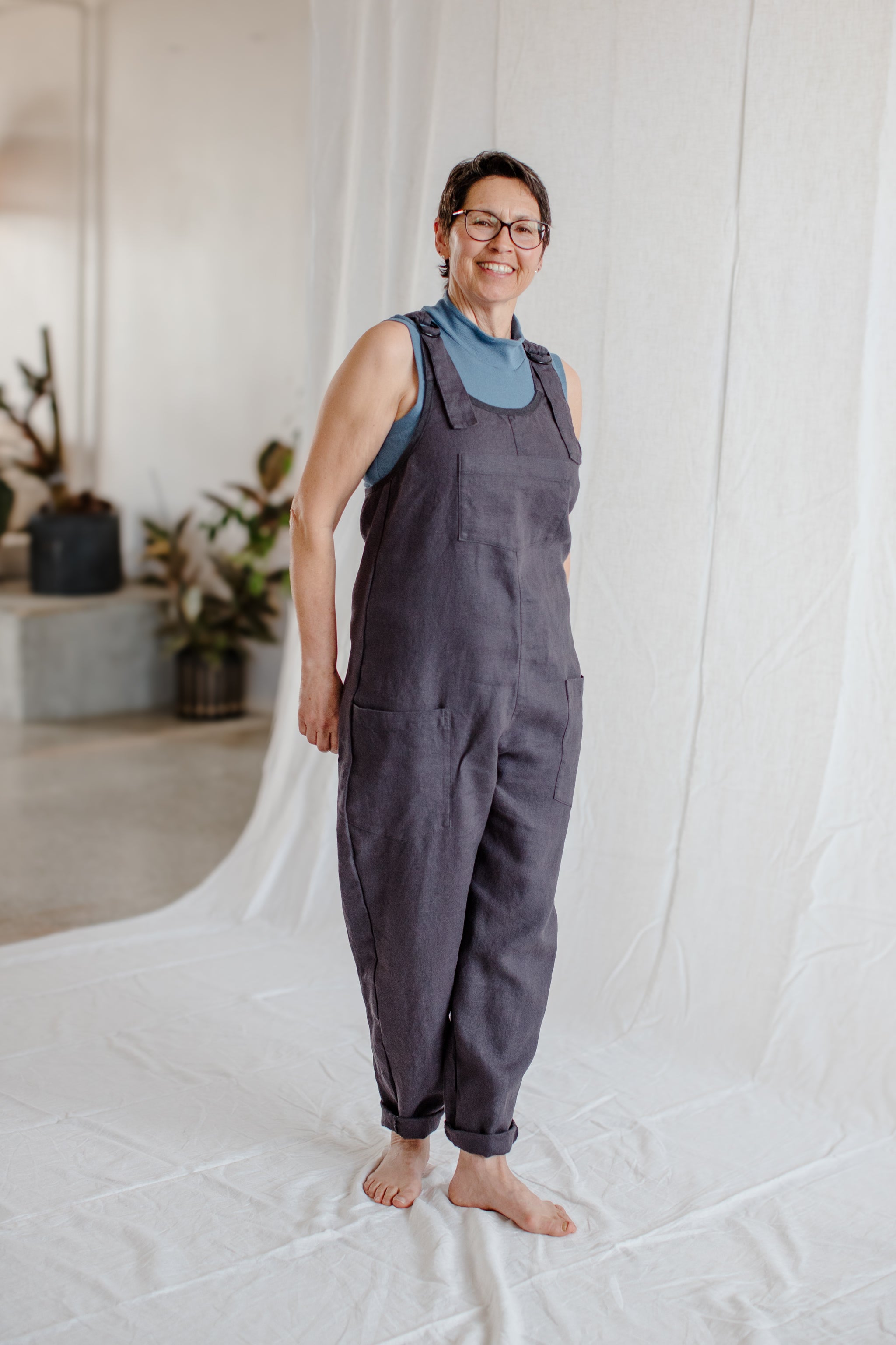 Cross-Back Dungaree V2 (Ready to Ship) - cedarandvine