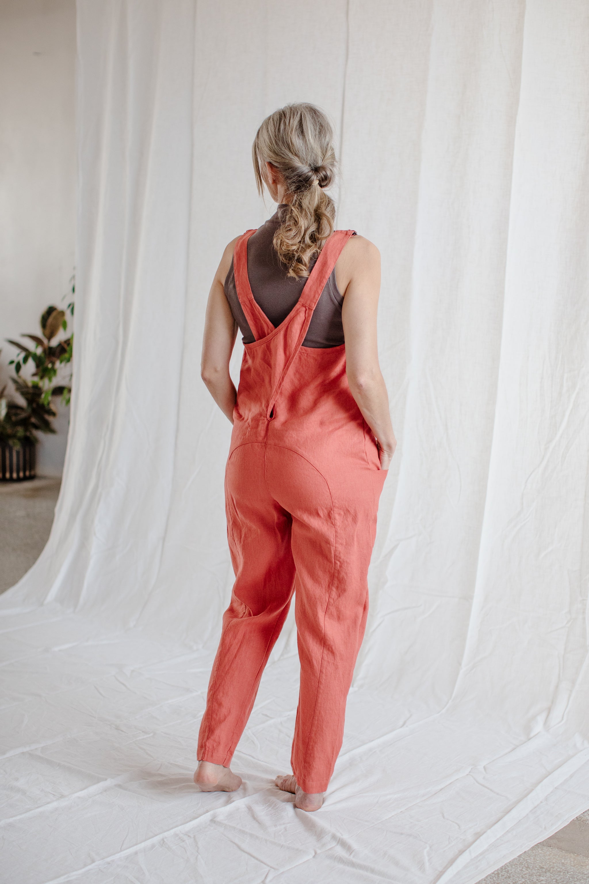 Cross-Back Dungaree V2 (Ready to Ship) - cedarandvine