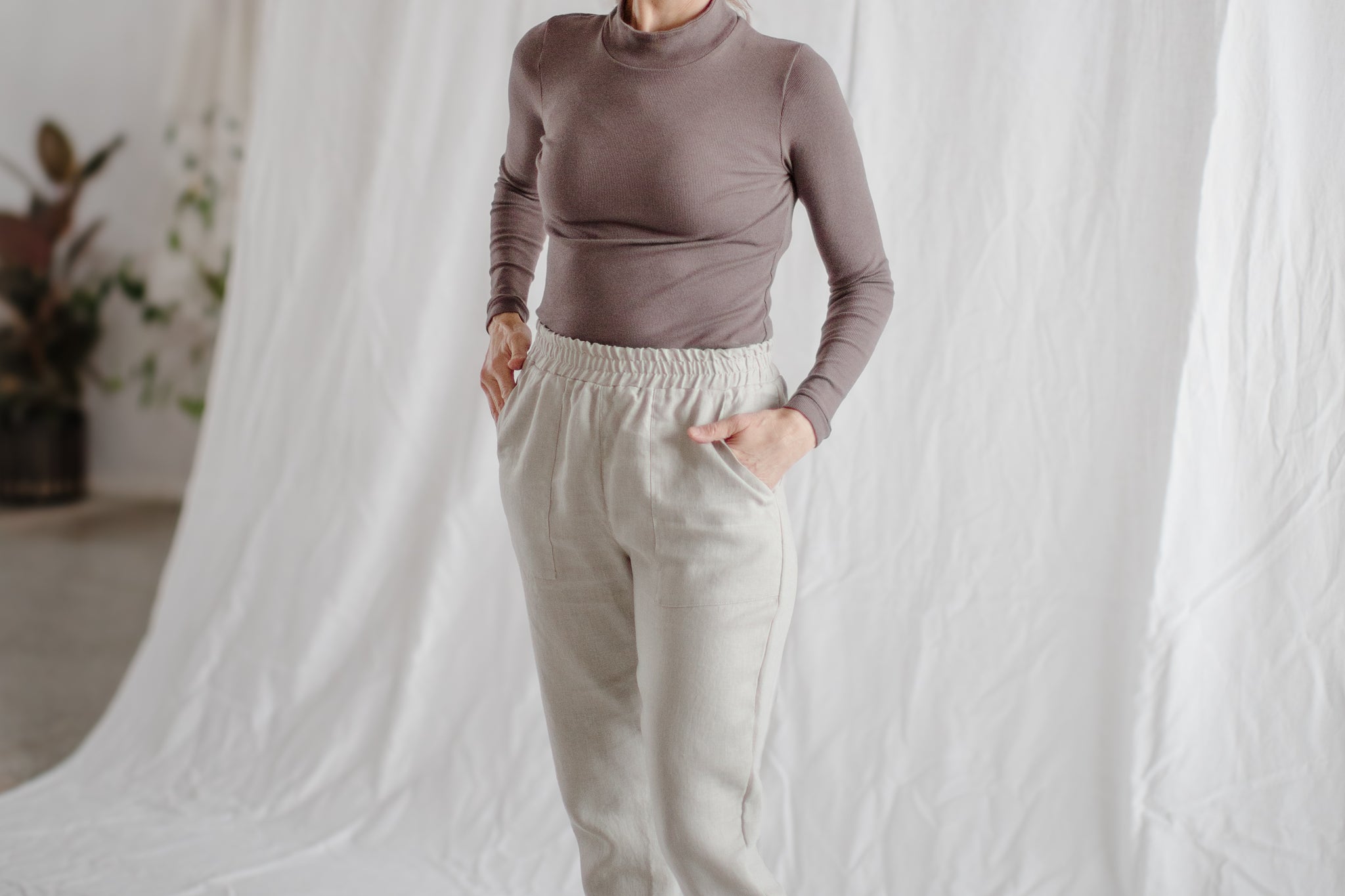 Linen Pants Women Summer Plus Size Active wear Printing Gradient