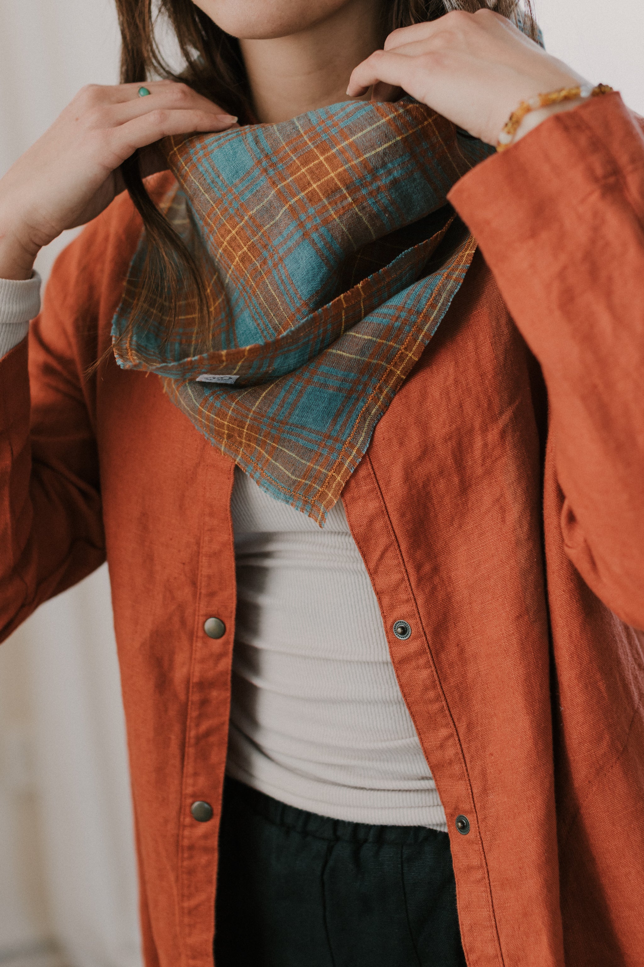 Plaid Love Note Scarf