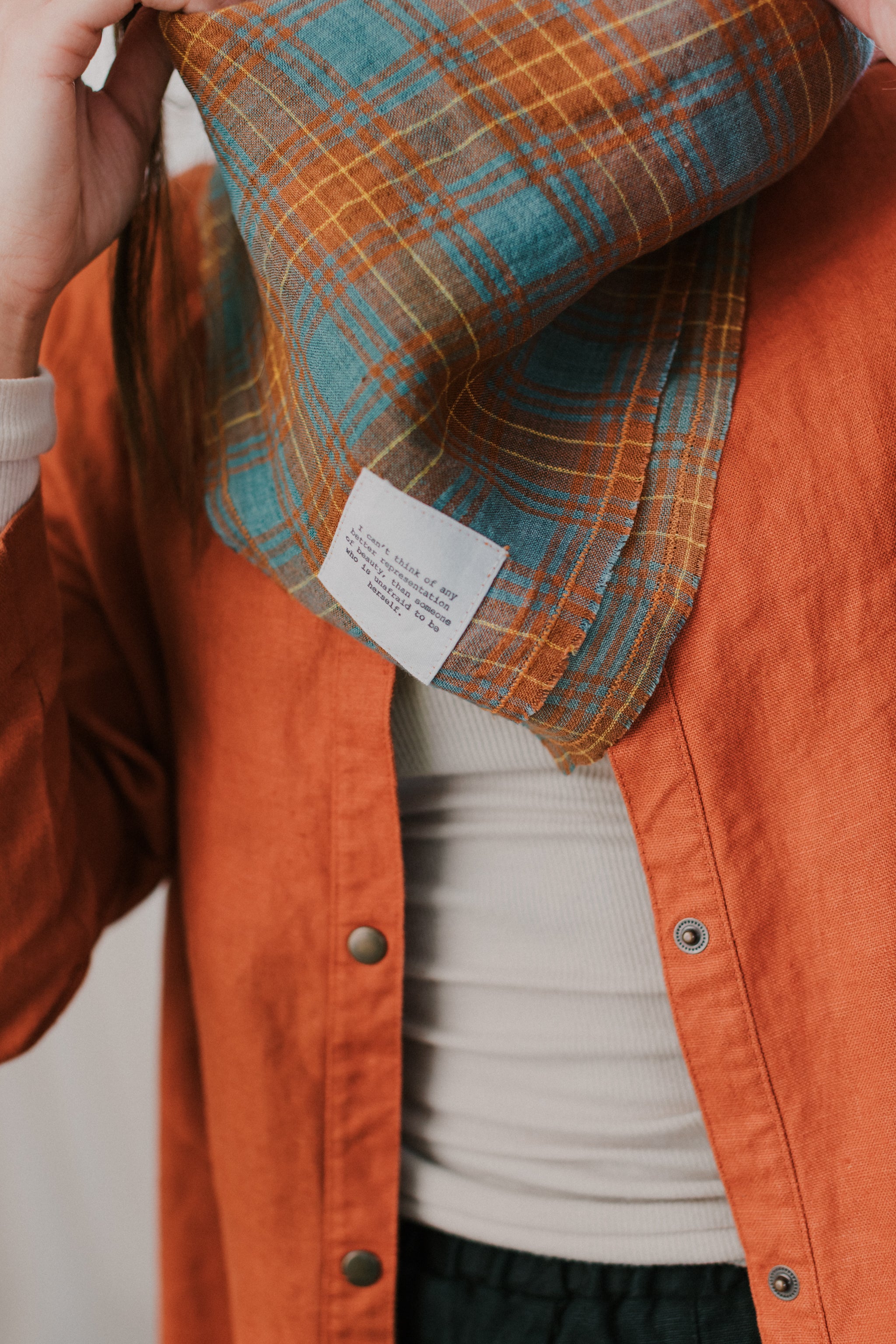 Plaid Love Note Scarf