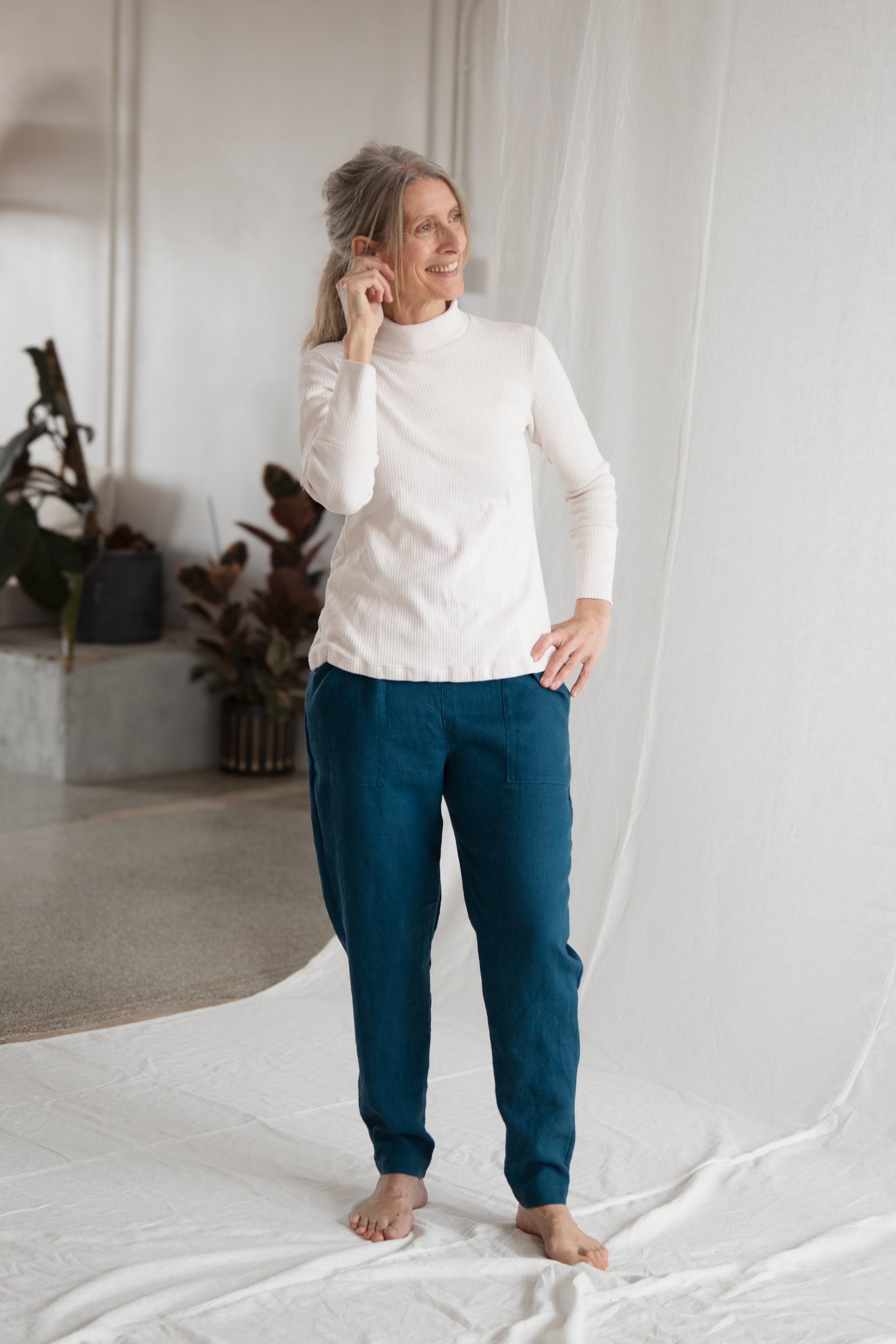 Ribbed Mock Neck Sweater (ready to ship) - cedarandvine