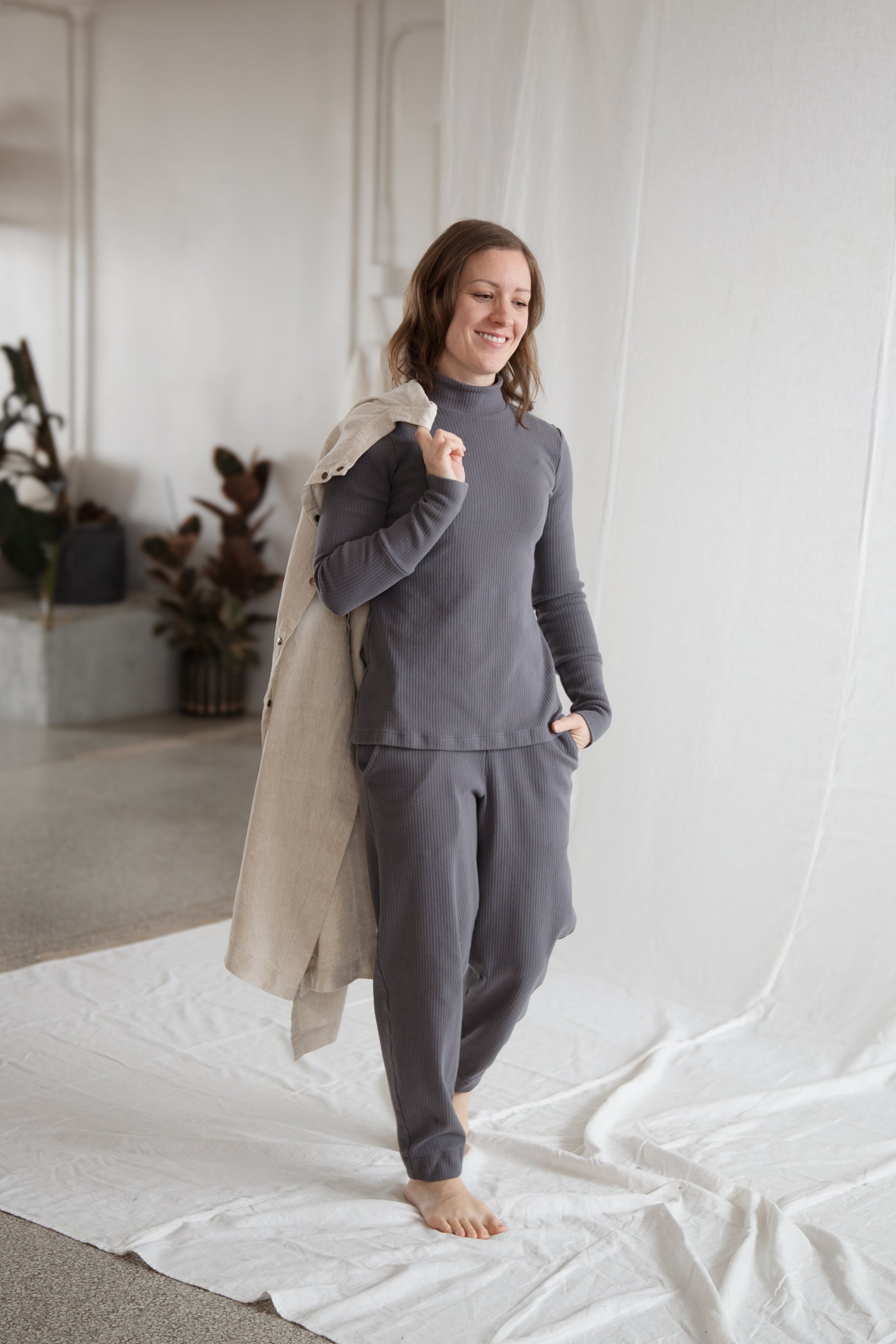 Ribbed Lounge Pant (ready to ship) - cedarandvine