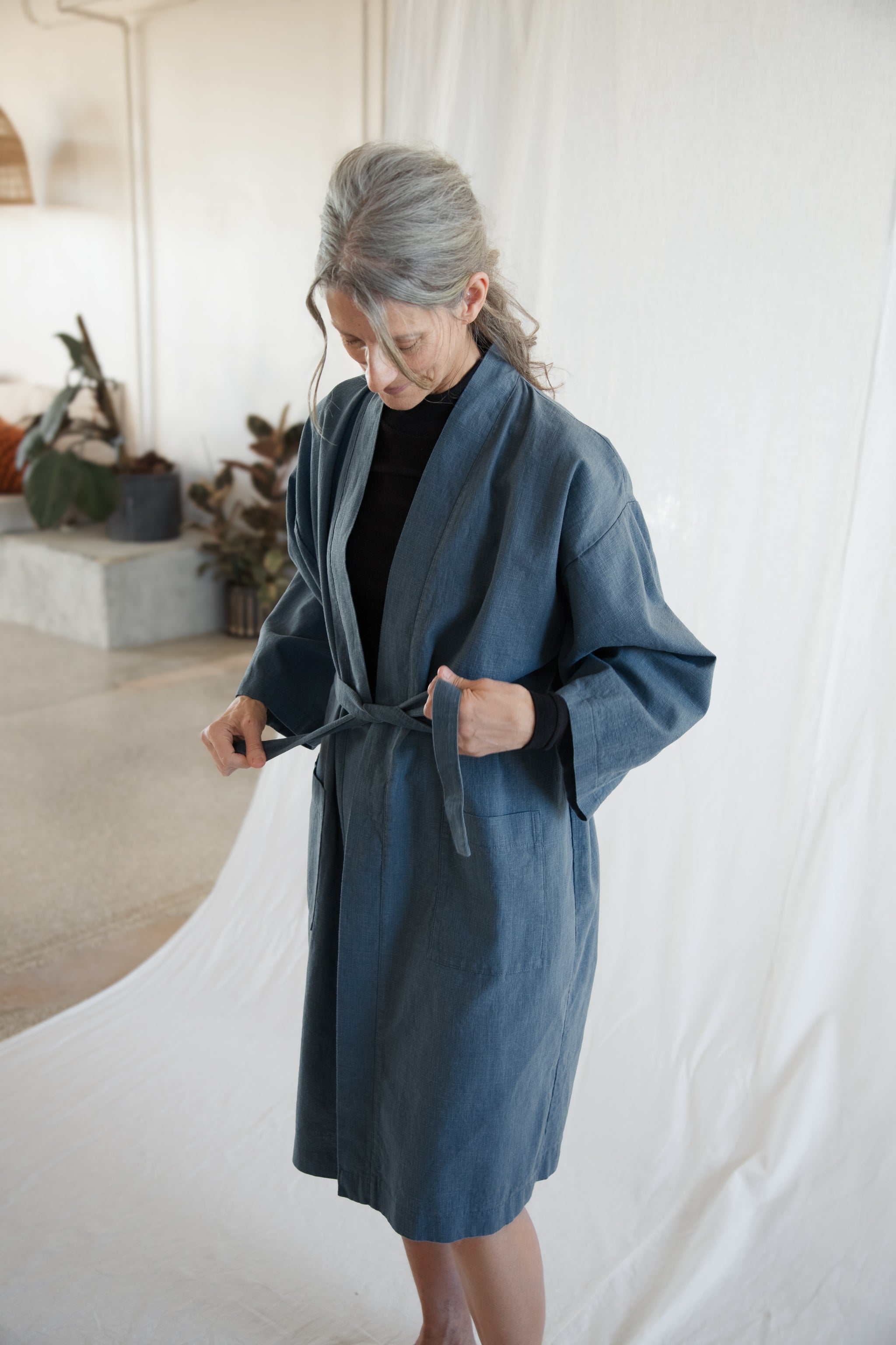 Linen Robe | Cedar & Vine