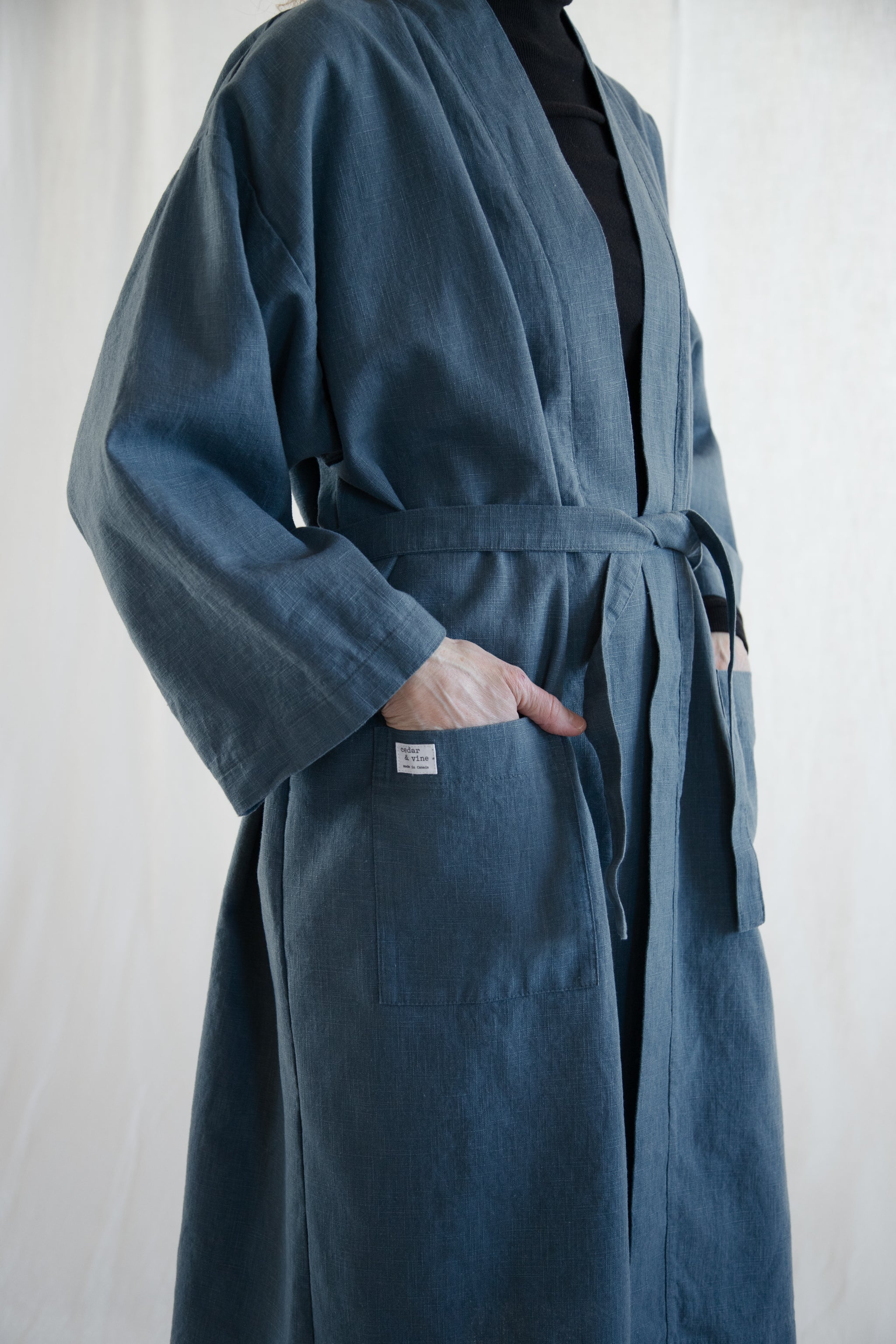 Linen Robe (ready to ship) - cedarandvine