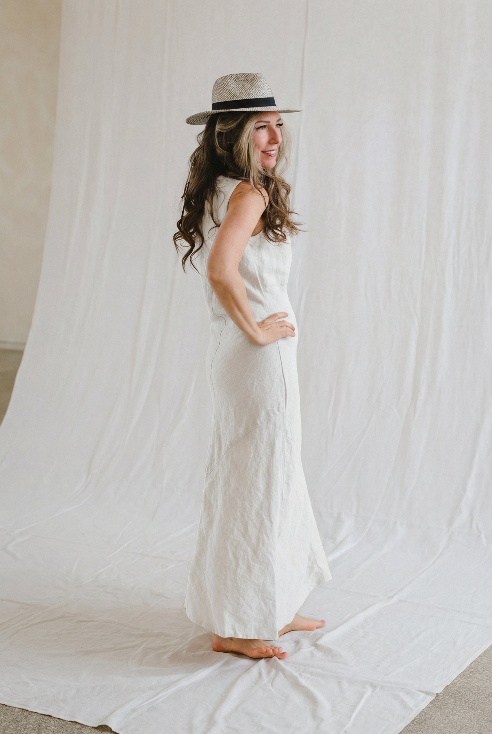 Snow || Linen Fabric