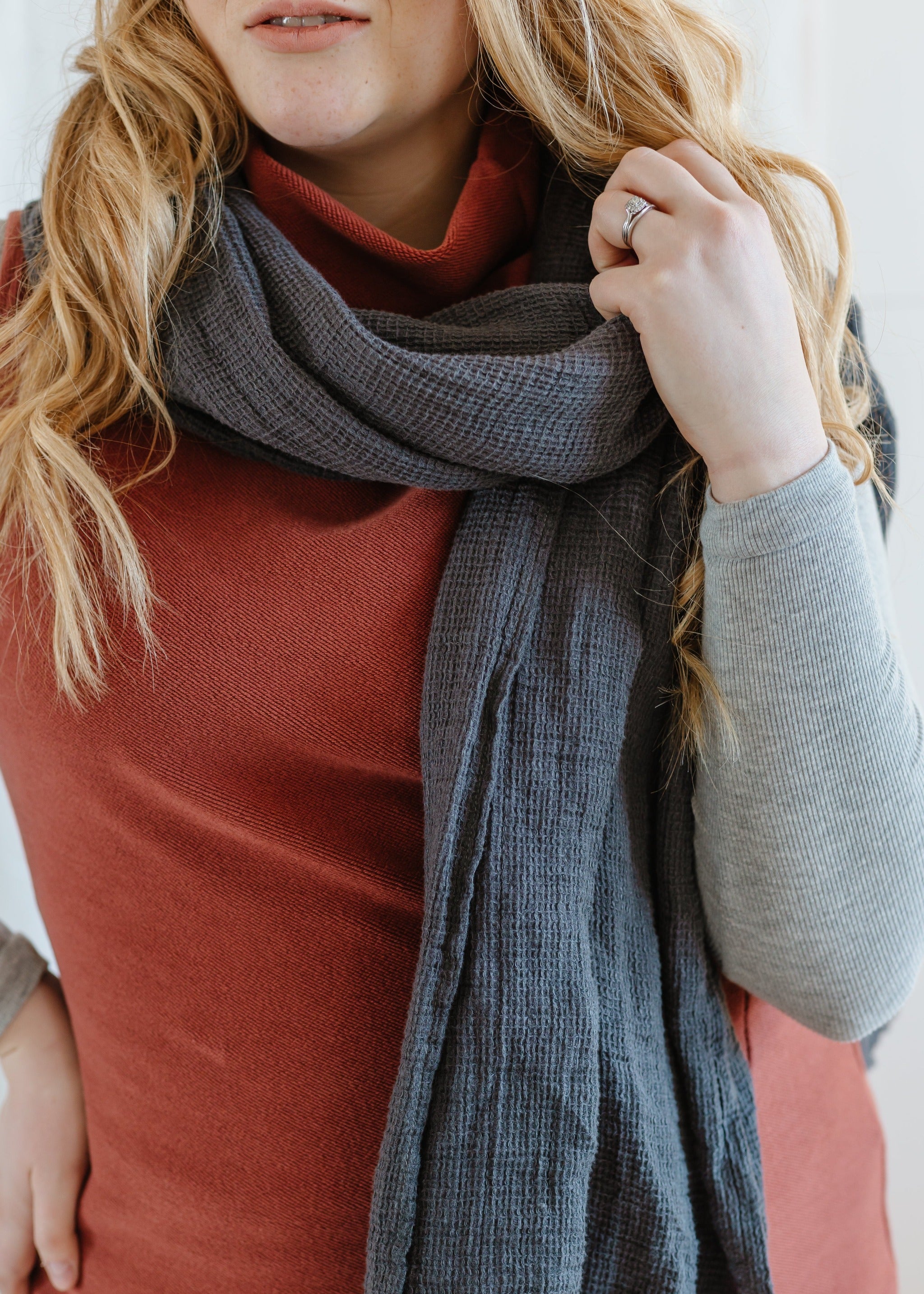 Waffle Scarf - cedarandvine