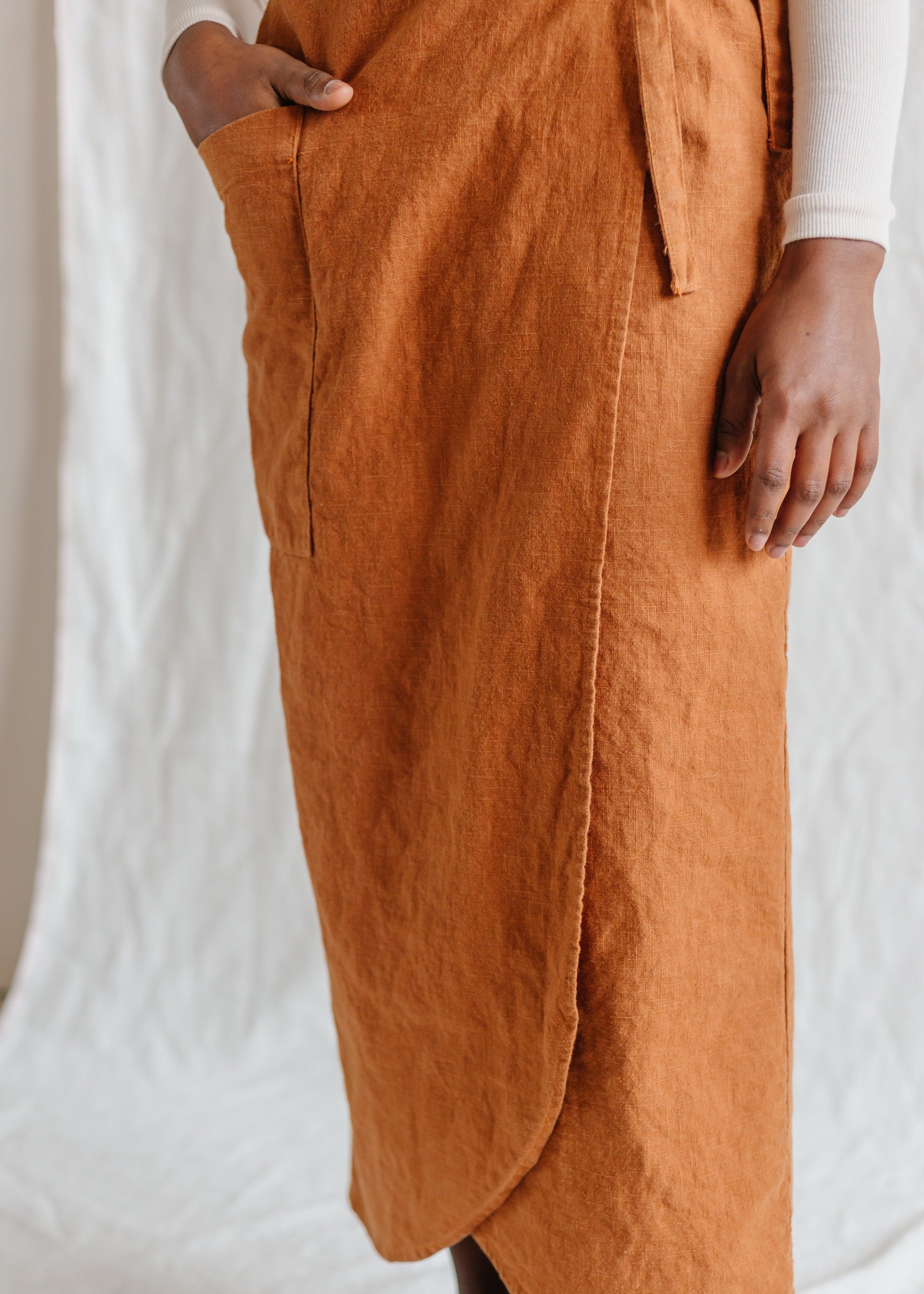 Linen Wrap Skirt - cedarandvine