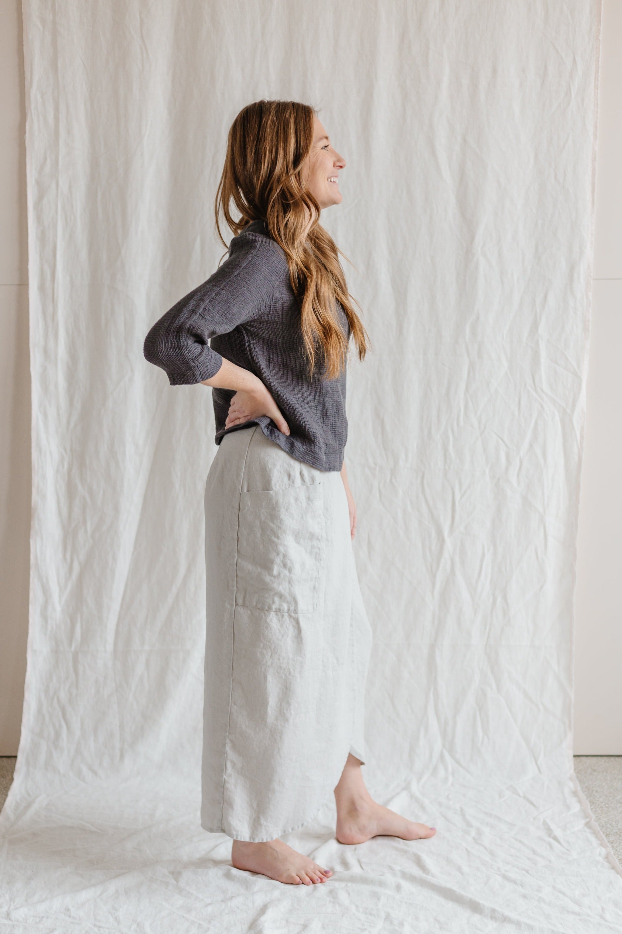 Linen Wrap Skirt - cedarandvine