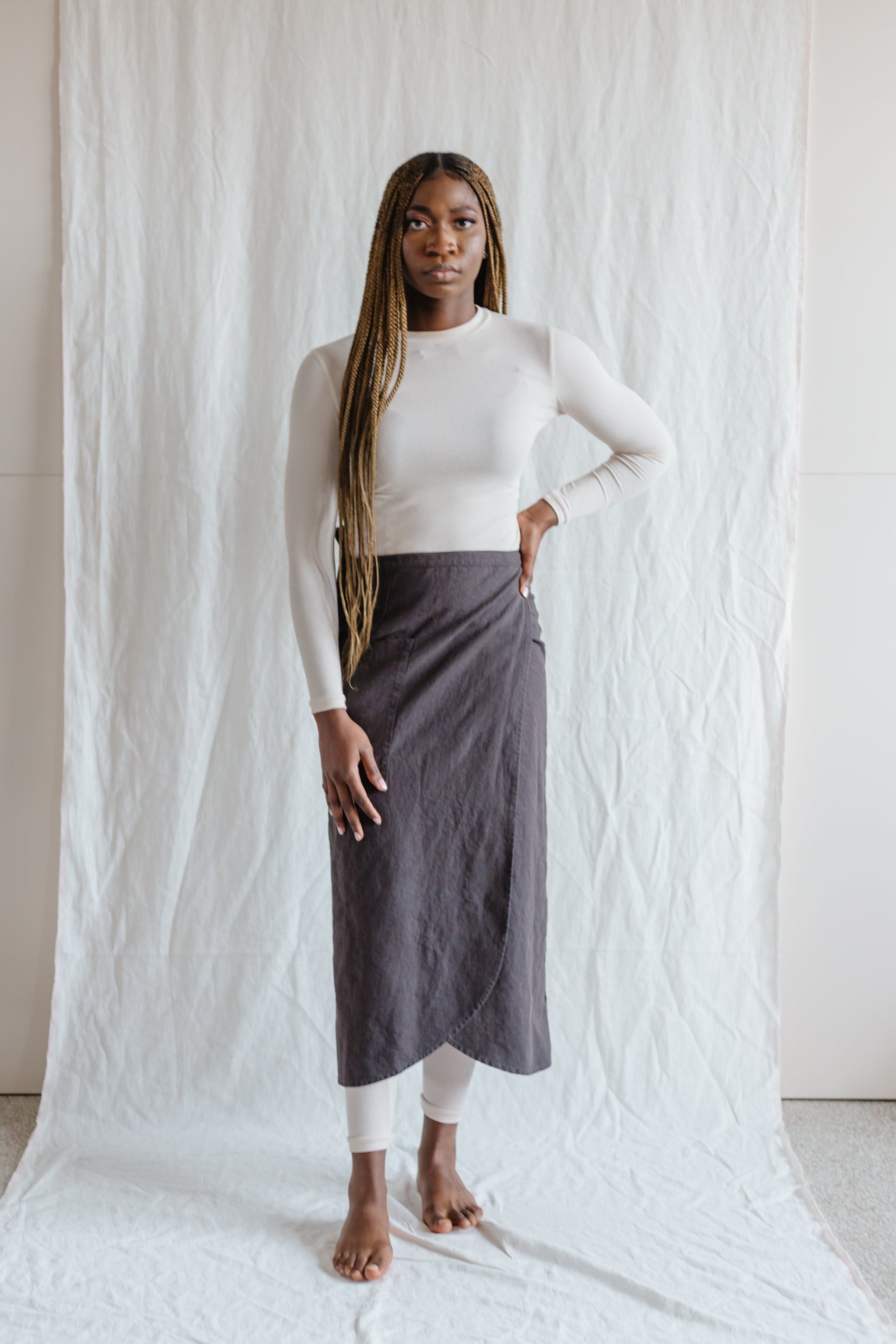 Linen Wrap Skirt - cedarandvine