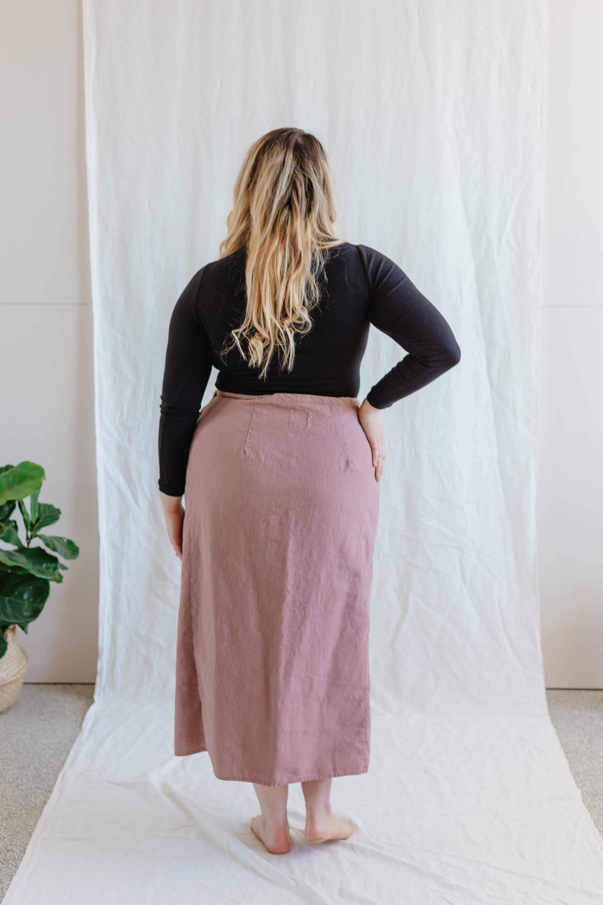 Linen Wrap Skirt - cedarandvine