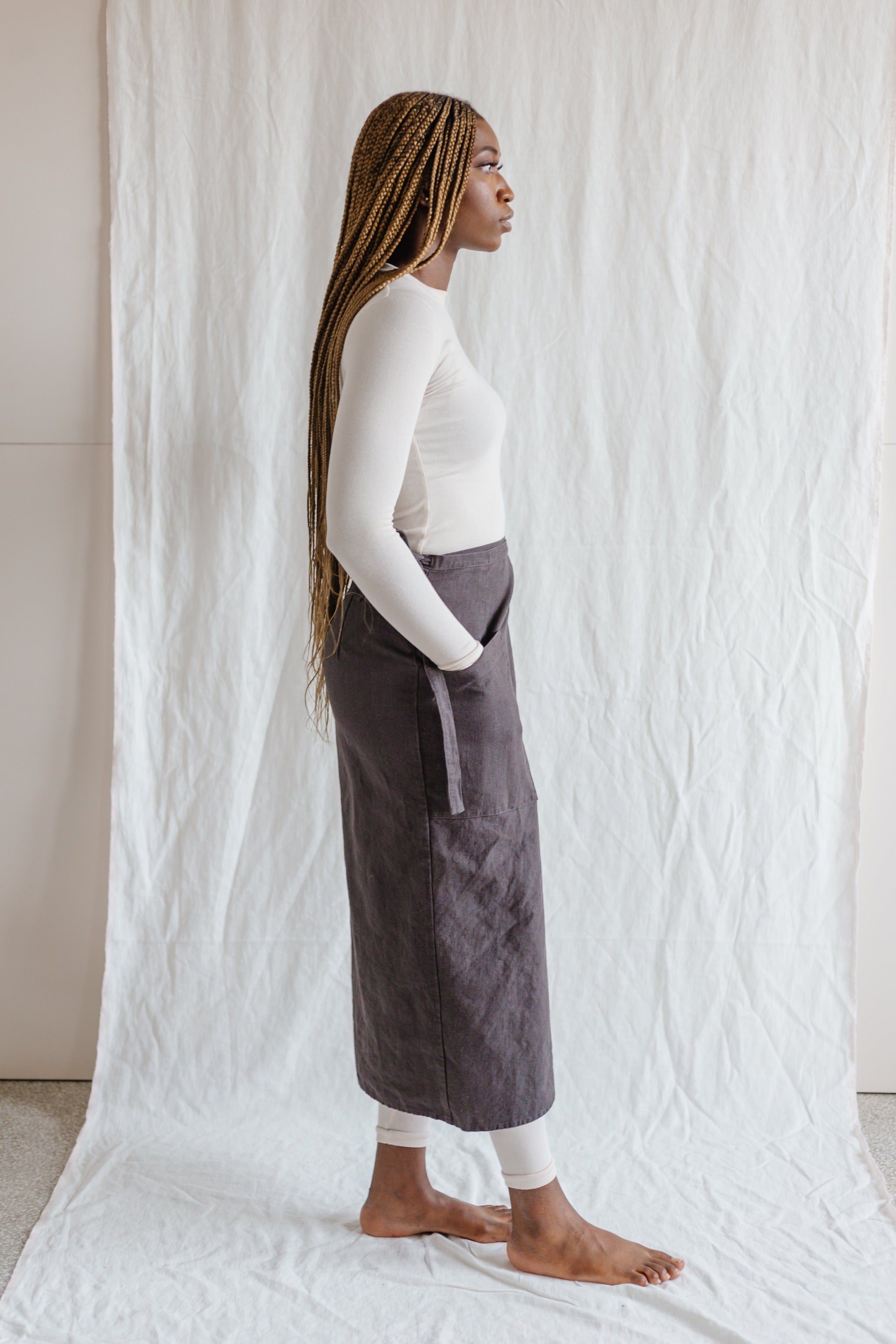 Linen Wrap Skirt - cedarandvine