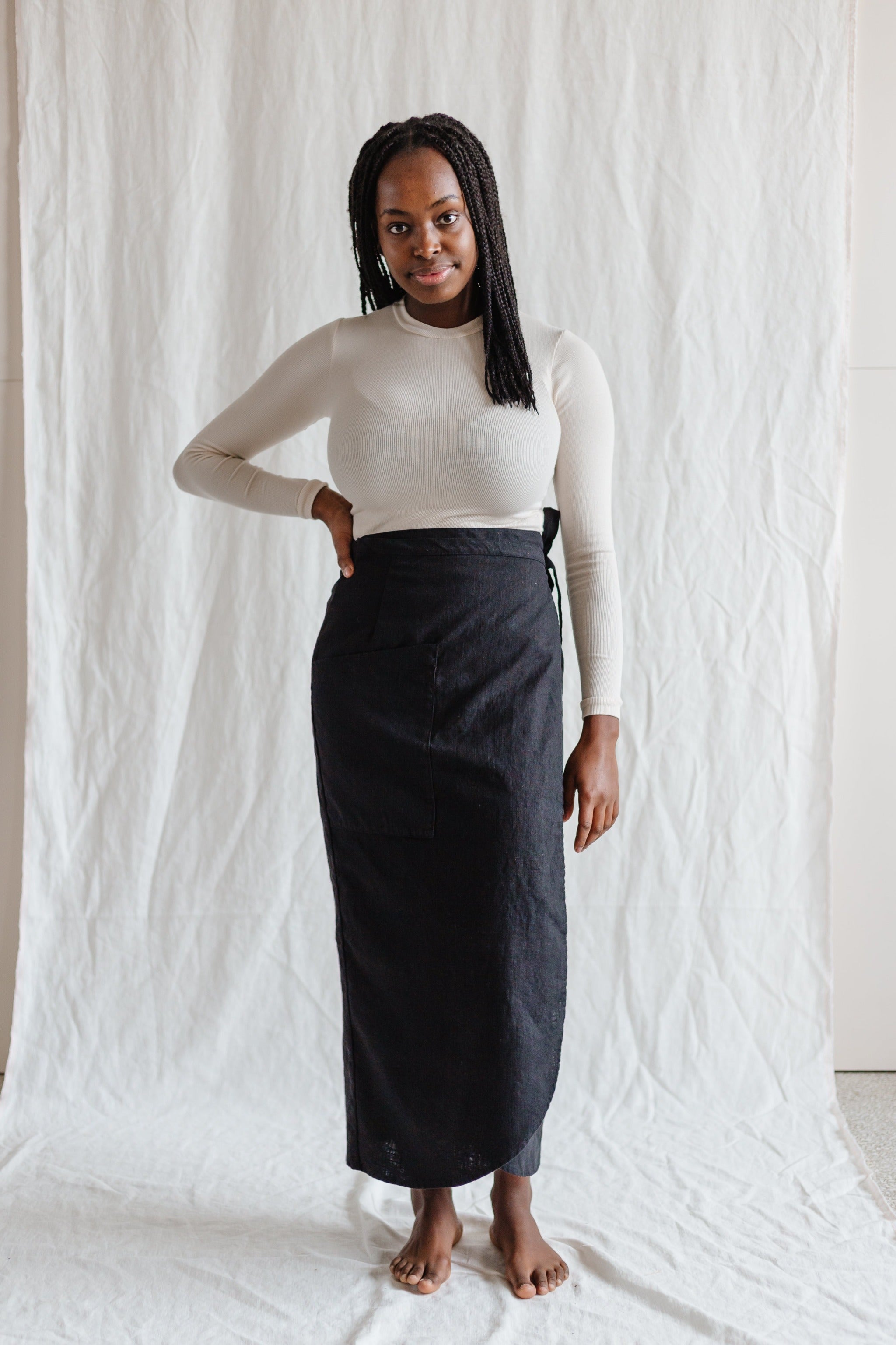 Linen Wrap Skirt - cedarandvine