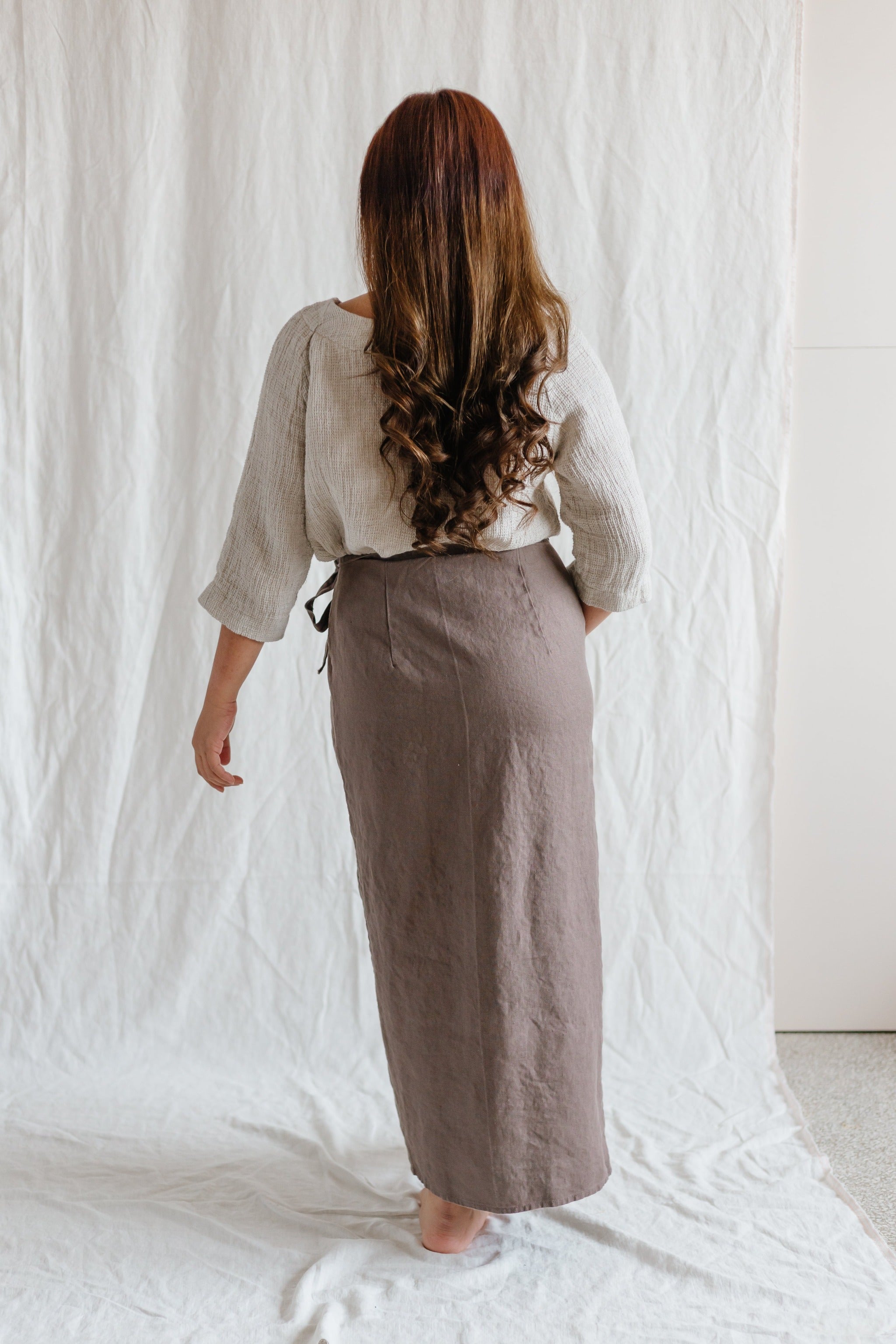 Linen Wrap Skirt - cedarandvine